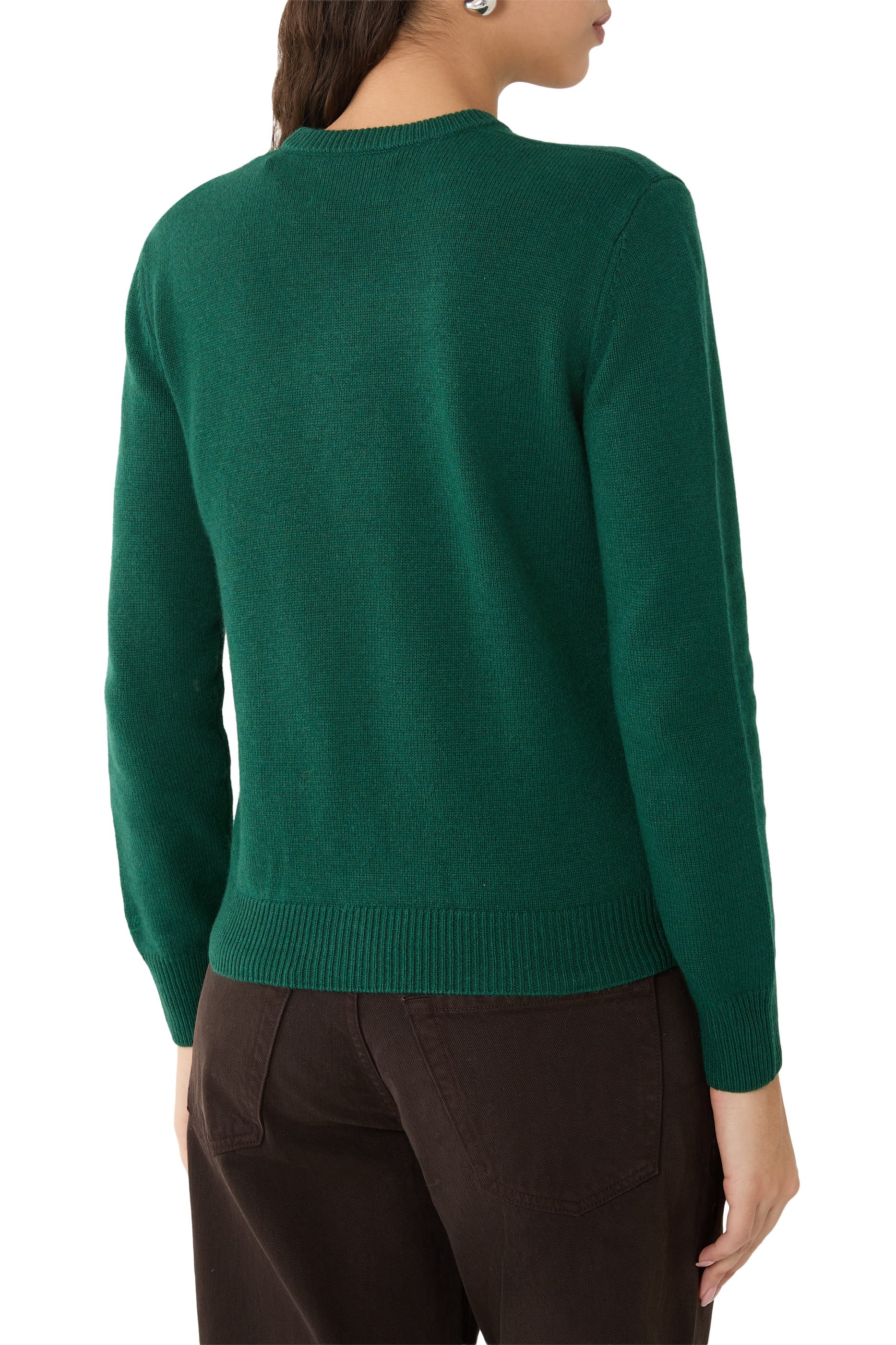 Queen Cashmere-Blend Sweater with St. Moritz Postcard