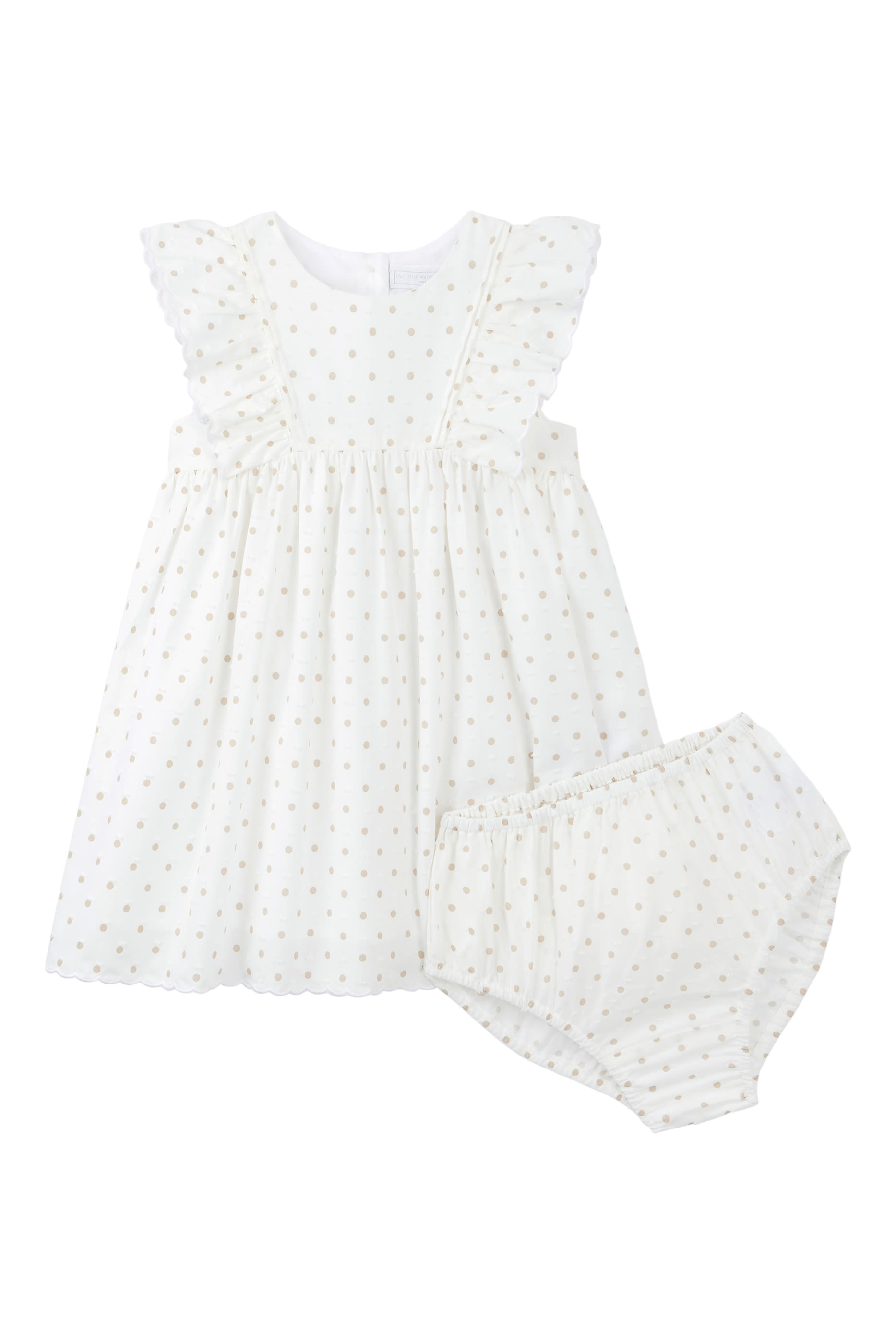 Kids Polka Dot Organic Cotton Detail Dress