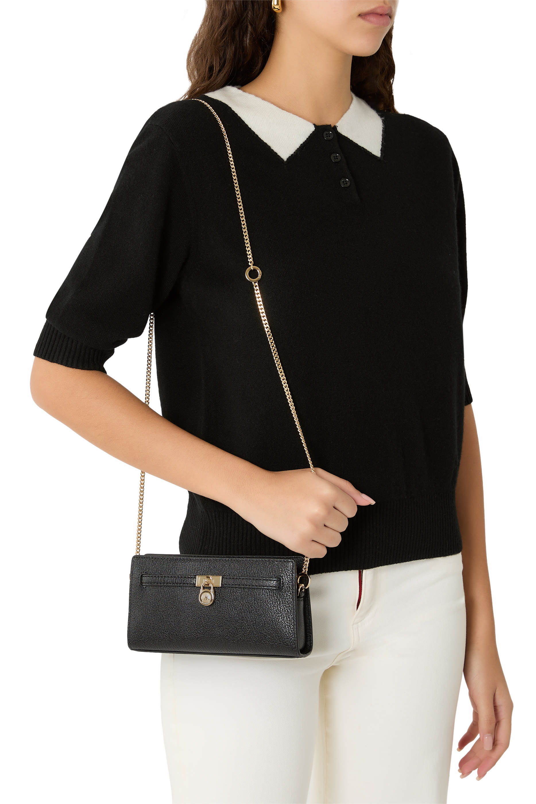 Logo Leather Shoulder Bag