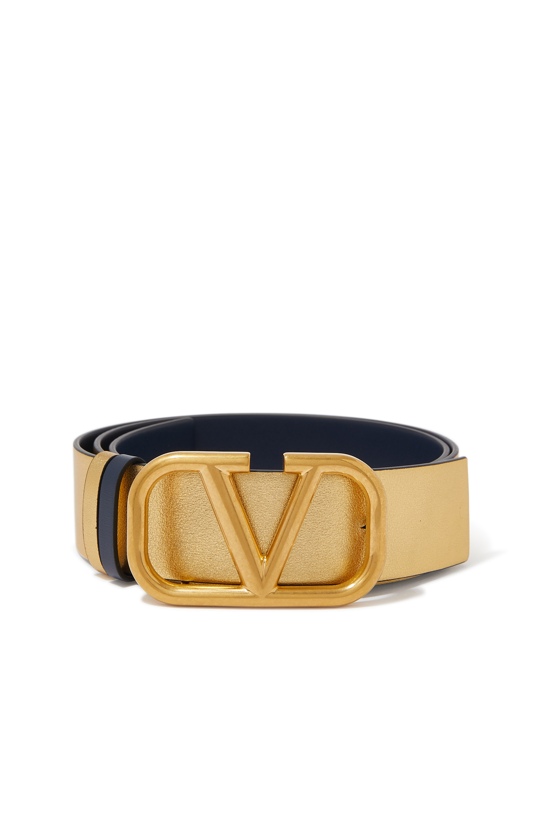  VLOGO Reversible Belt in Glossy Leather