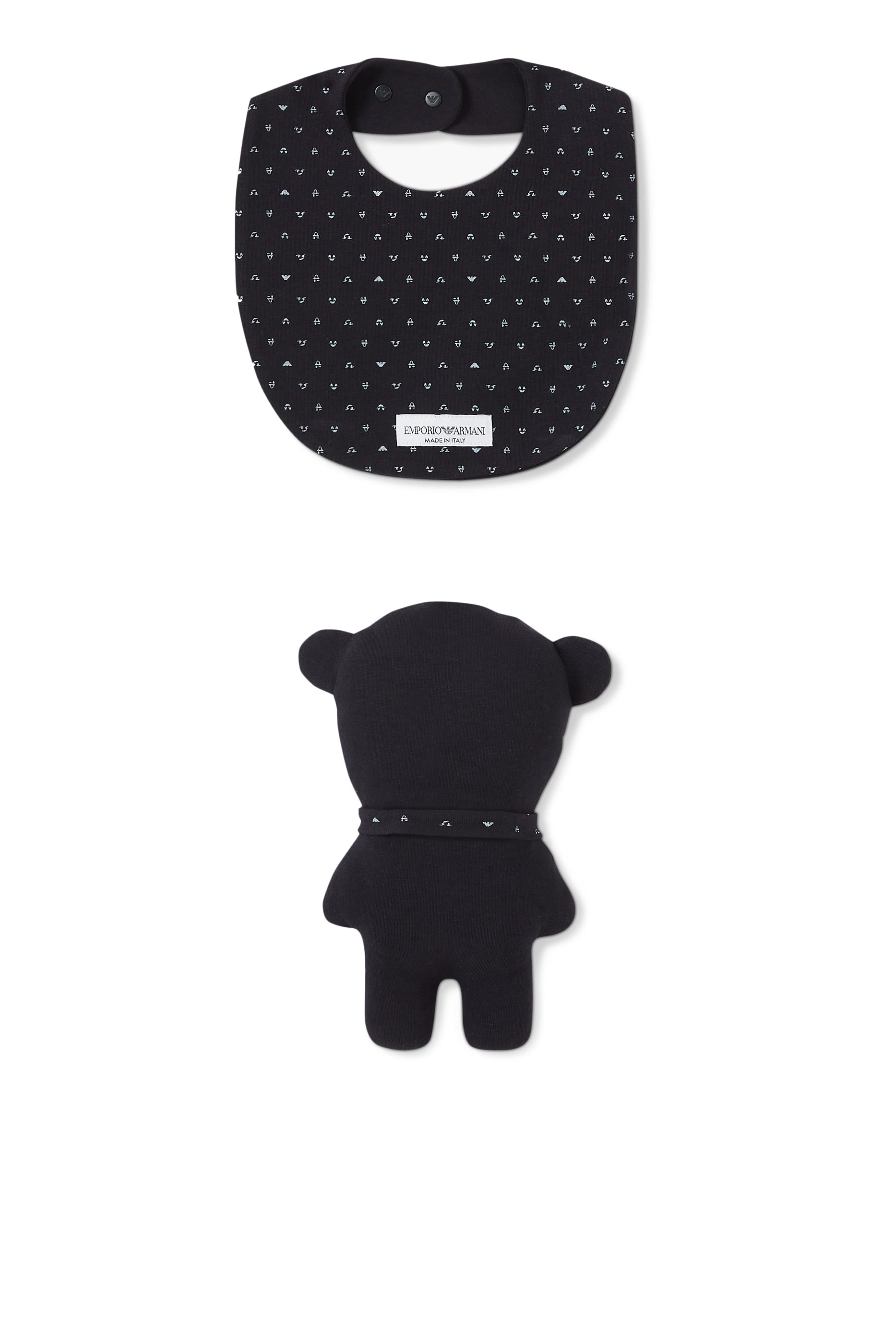 Kids Logo Patch Cotton Bib Set