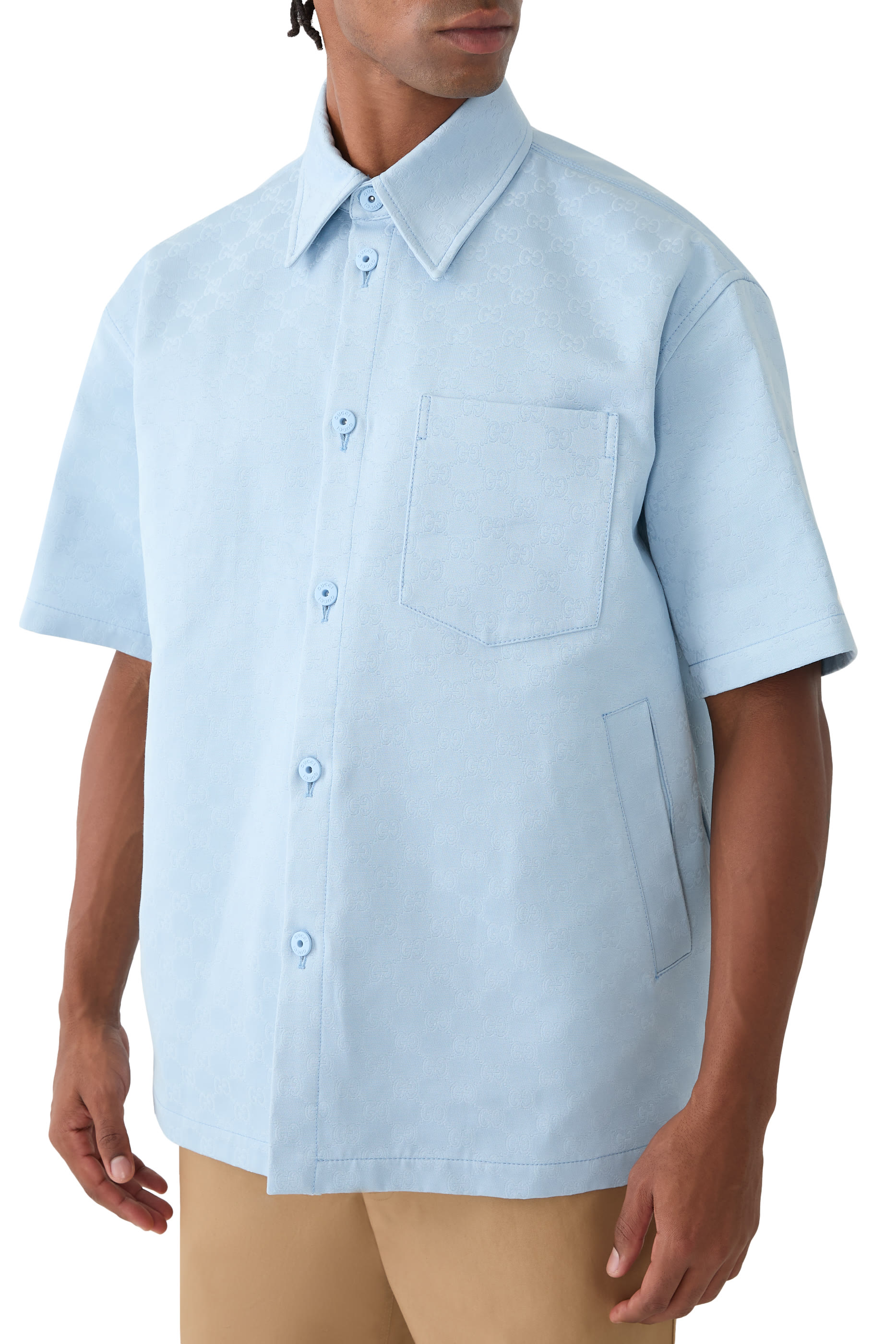 Oversize GG Cotton Shirt