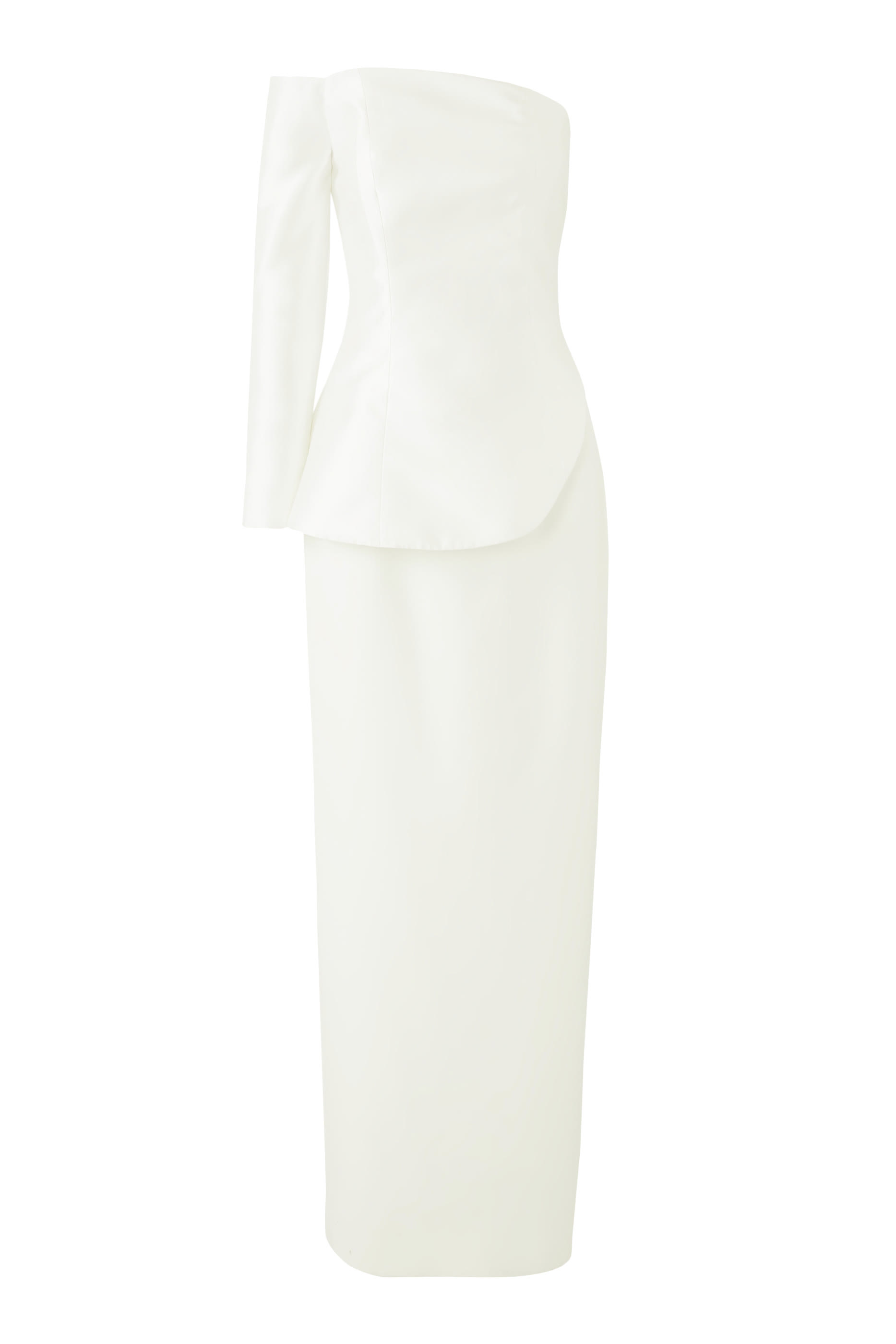 Mikado and Crepe Gown