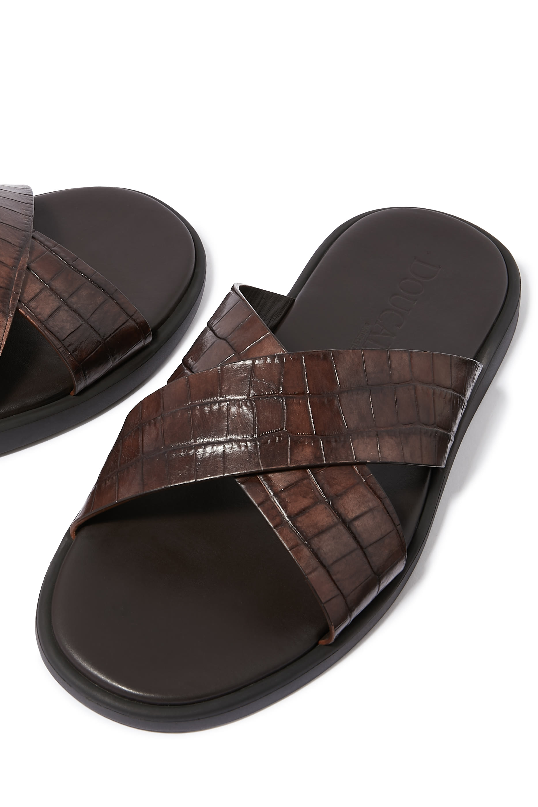 Mykonos Flat Leather Sandals