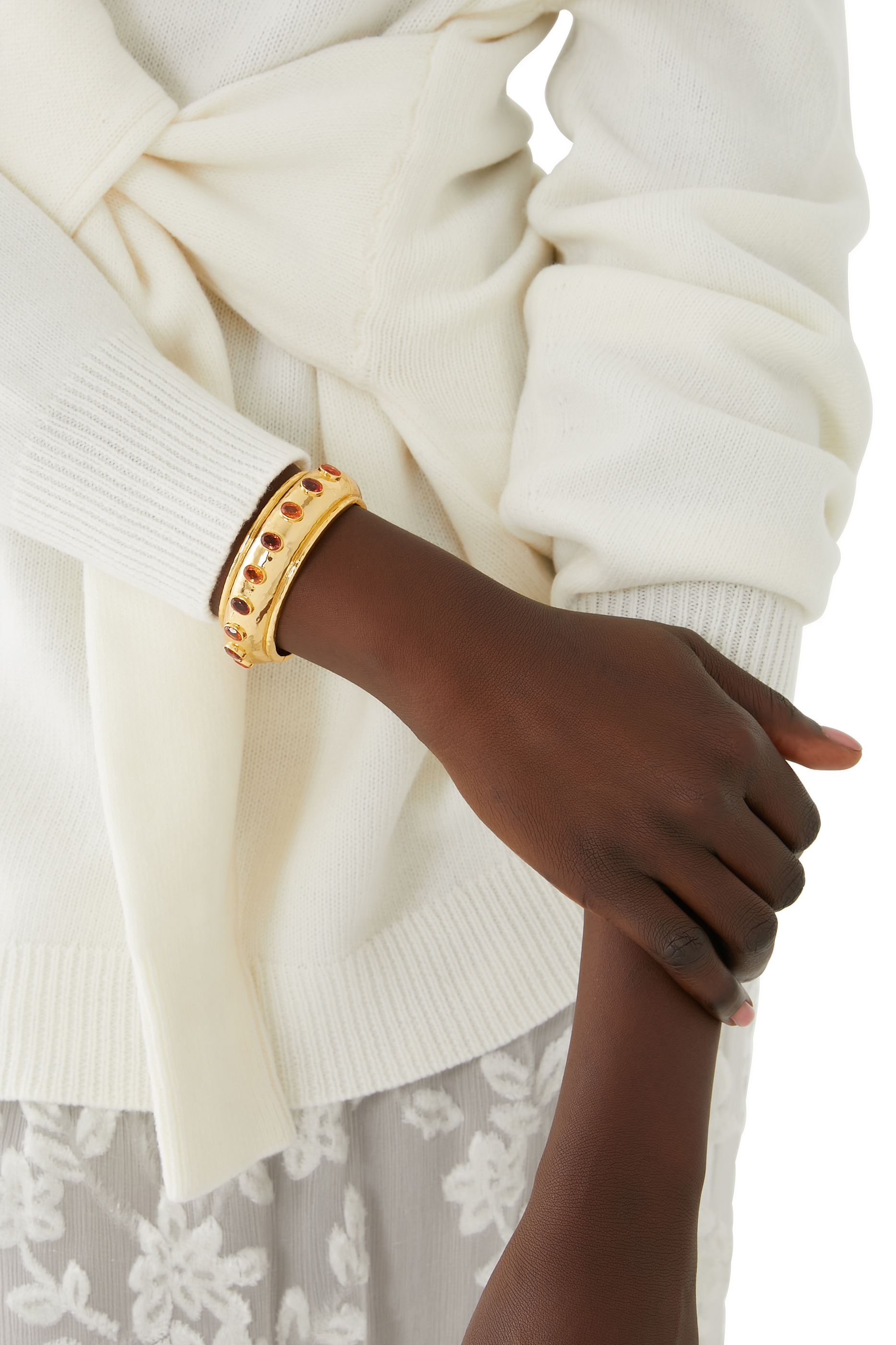 Ava Bangle, 24k Gold-plated Brass