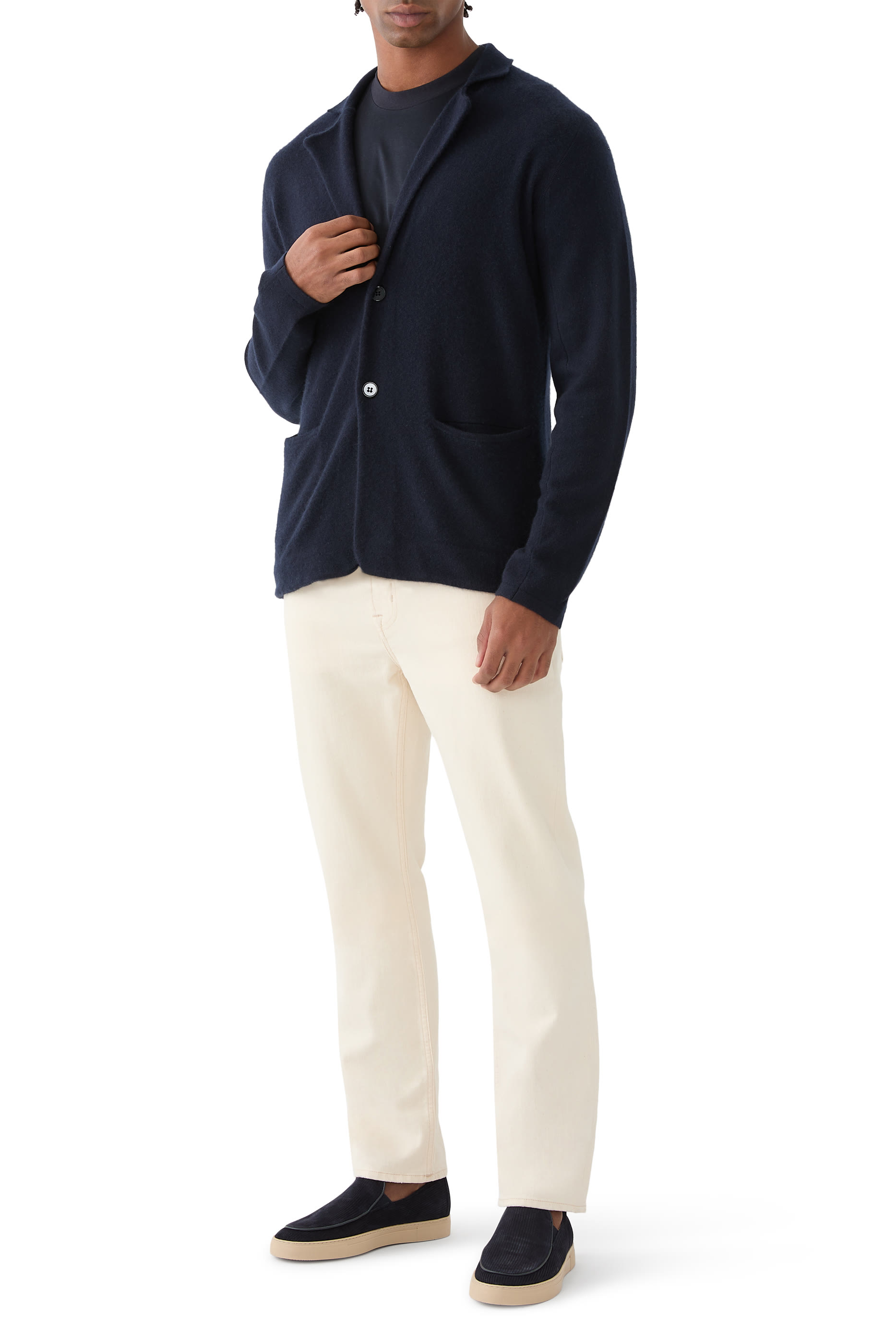 Icon Plain-Knit Pure Cashmere Jacket