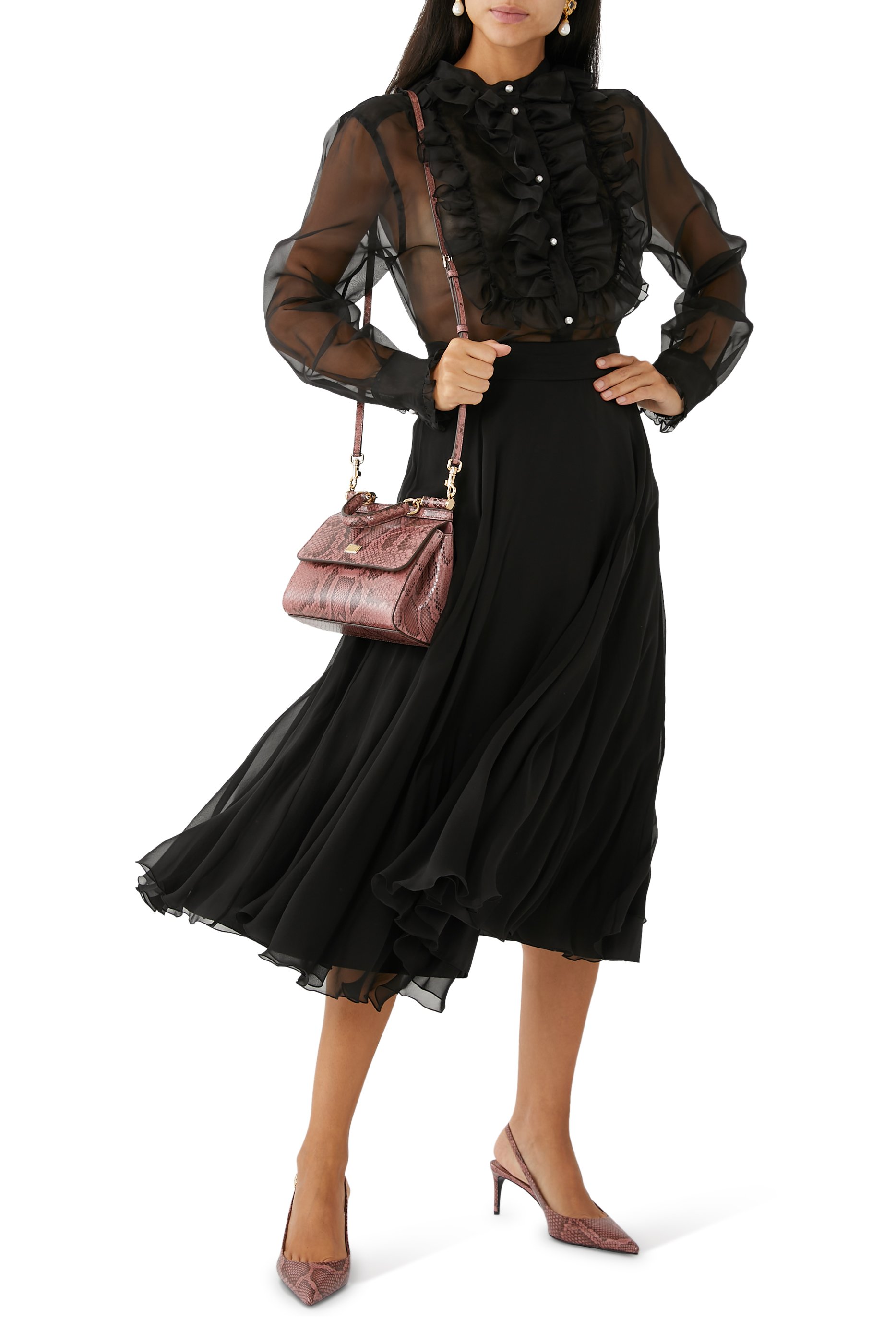 Ruffle Organza Shirt