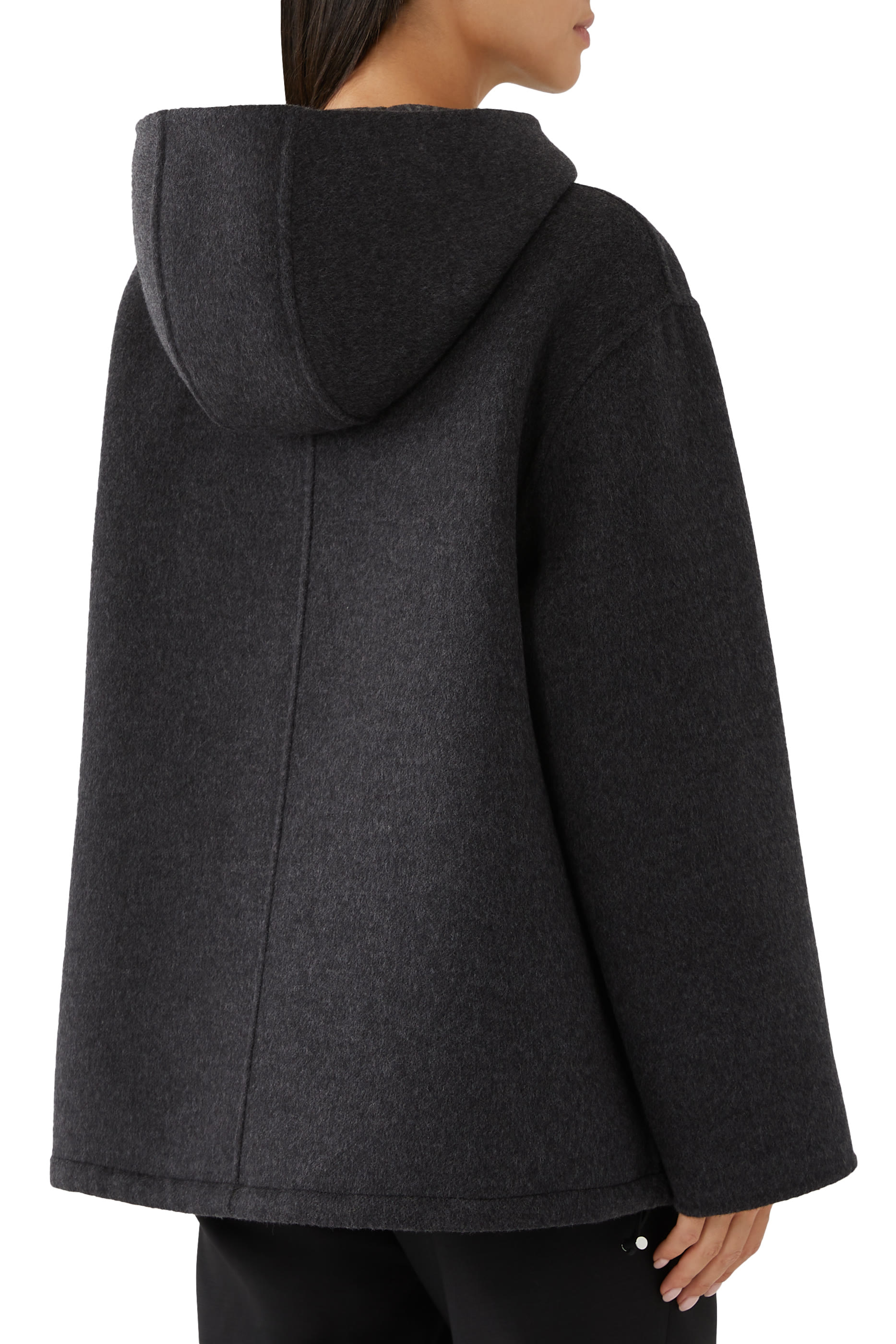 Embroidered Wool and Silk Hooded Jacket