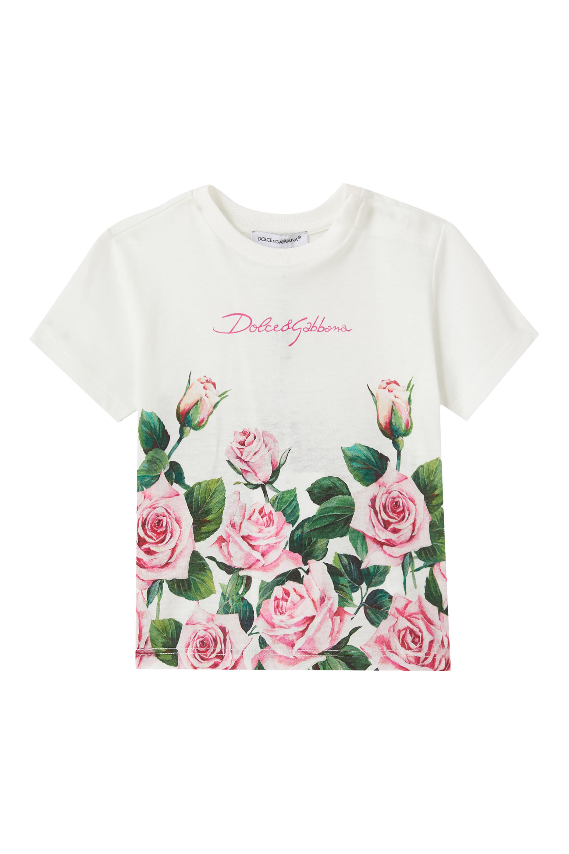 Kids Rose Print Jersey T-Shirt