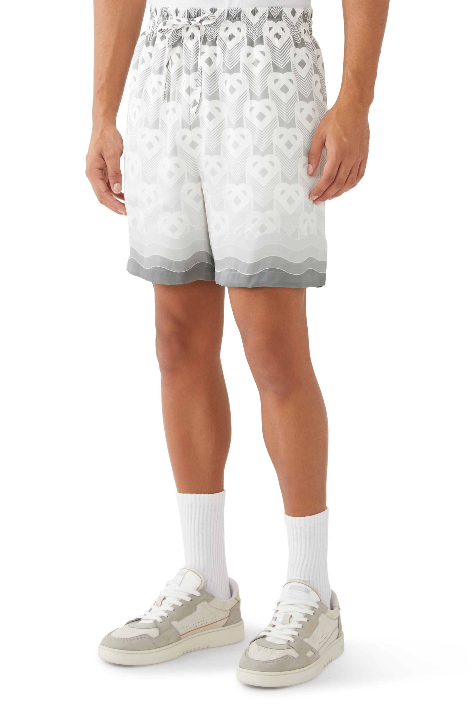 Heart Monogram Drawstring Shorts