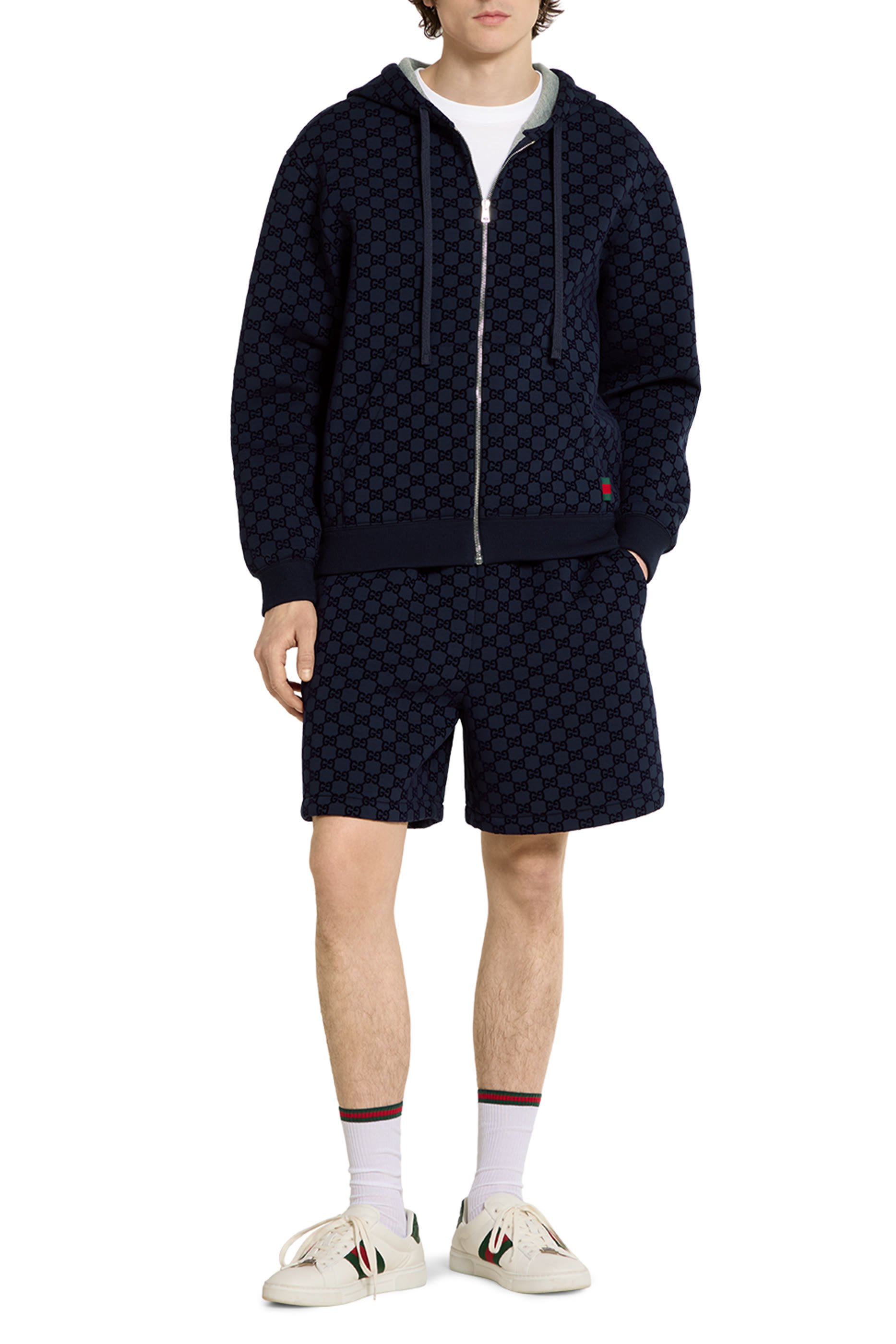 Printed Double Jersey Viscose Shorts