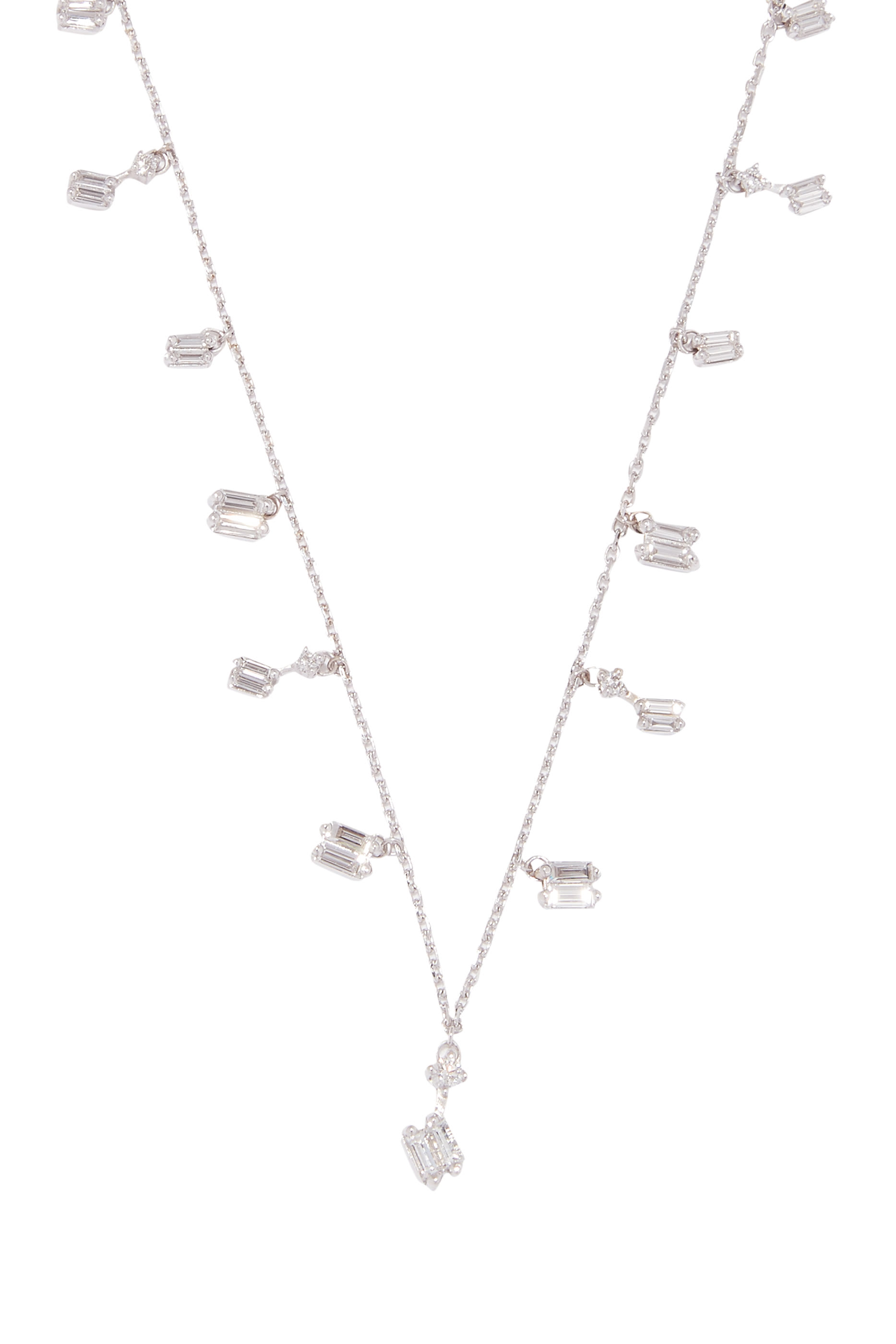 White Diamond Cascade Fireworks Necklace