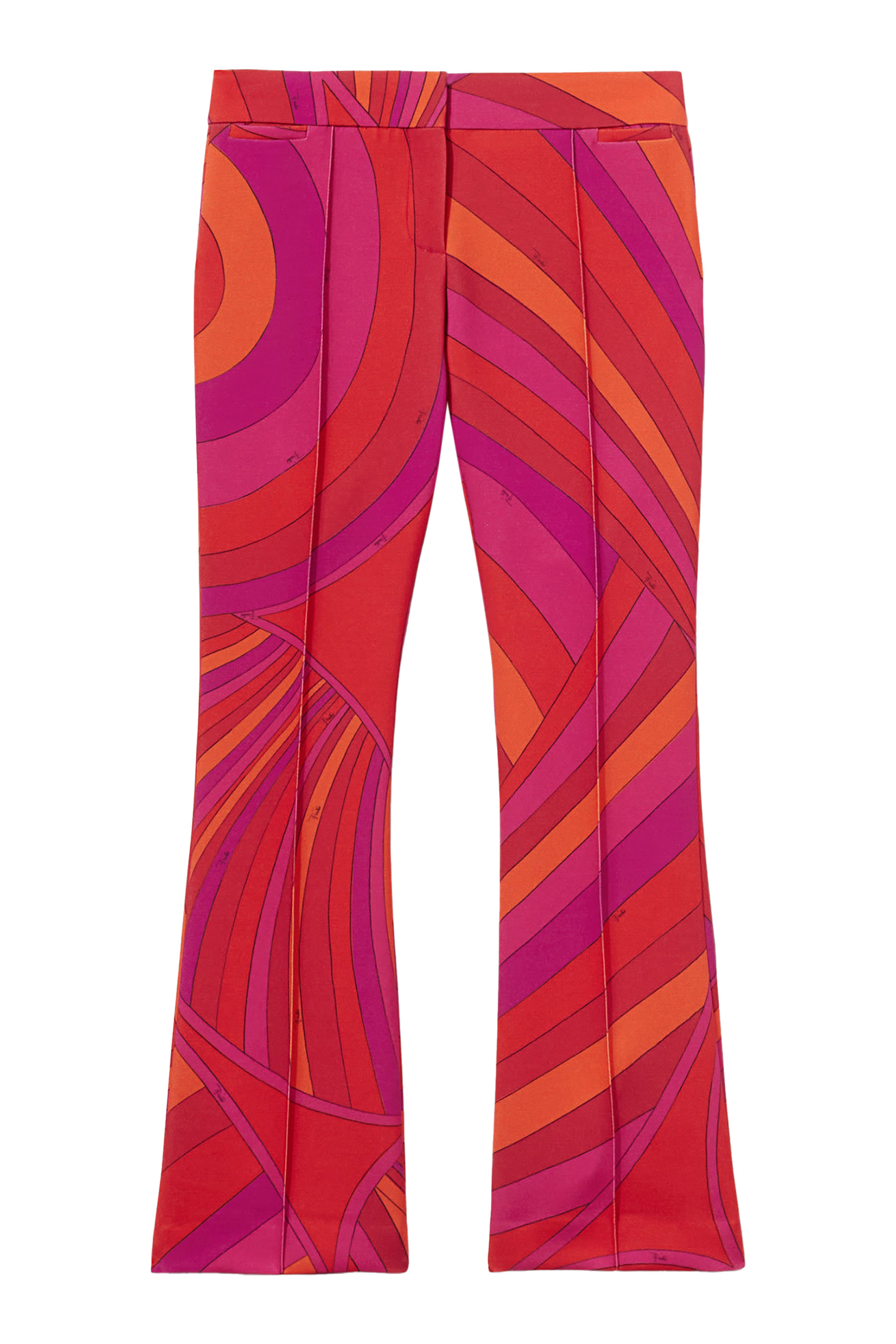 Iride-Print Flared Trousers