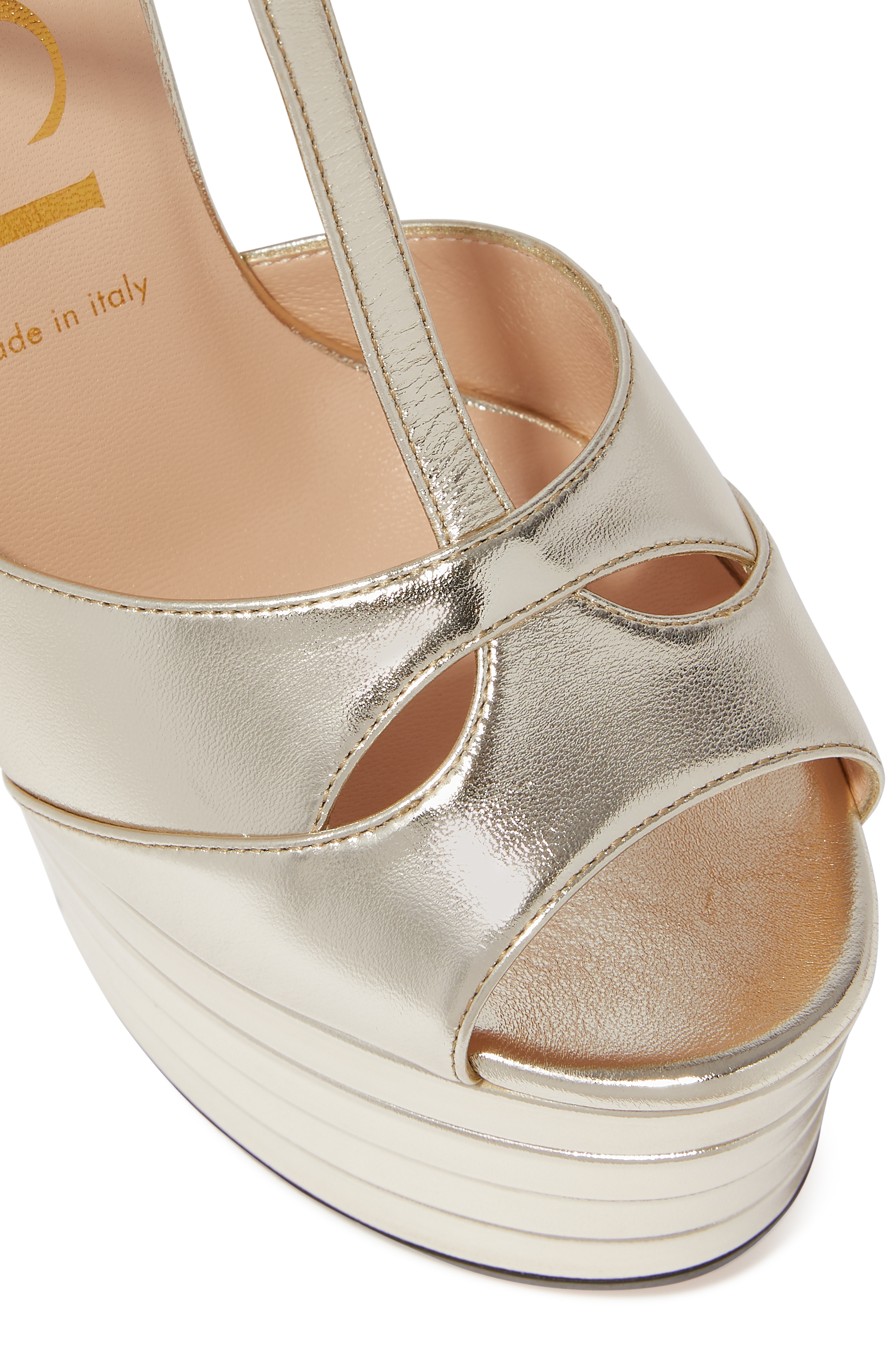 Angel Leather Platform Sandals