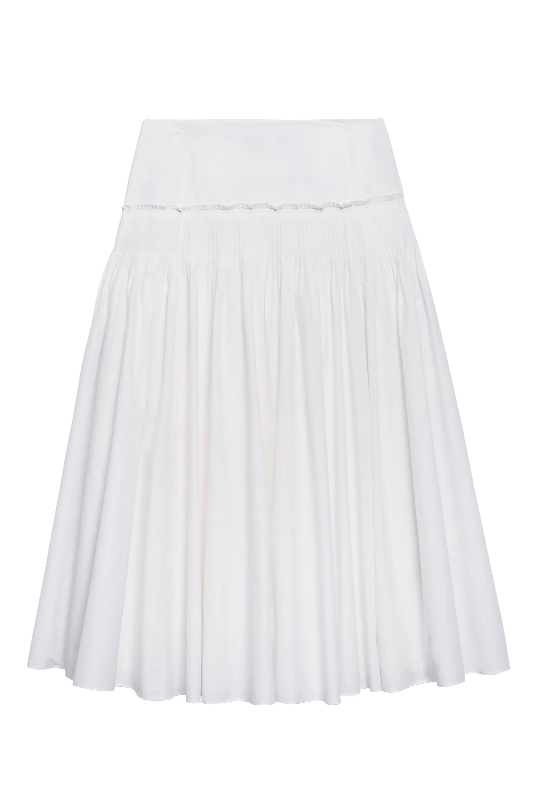  Accordion Maxi Skirt in Cotton-Blend 