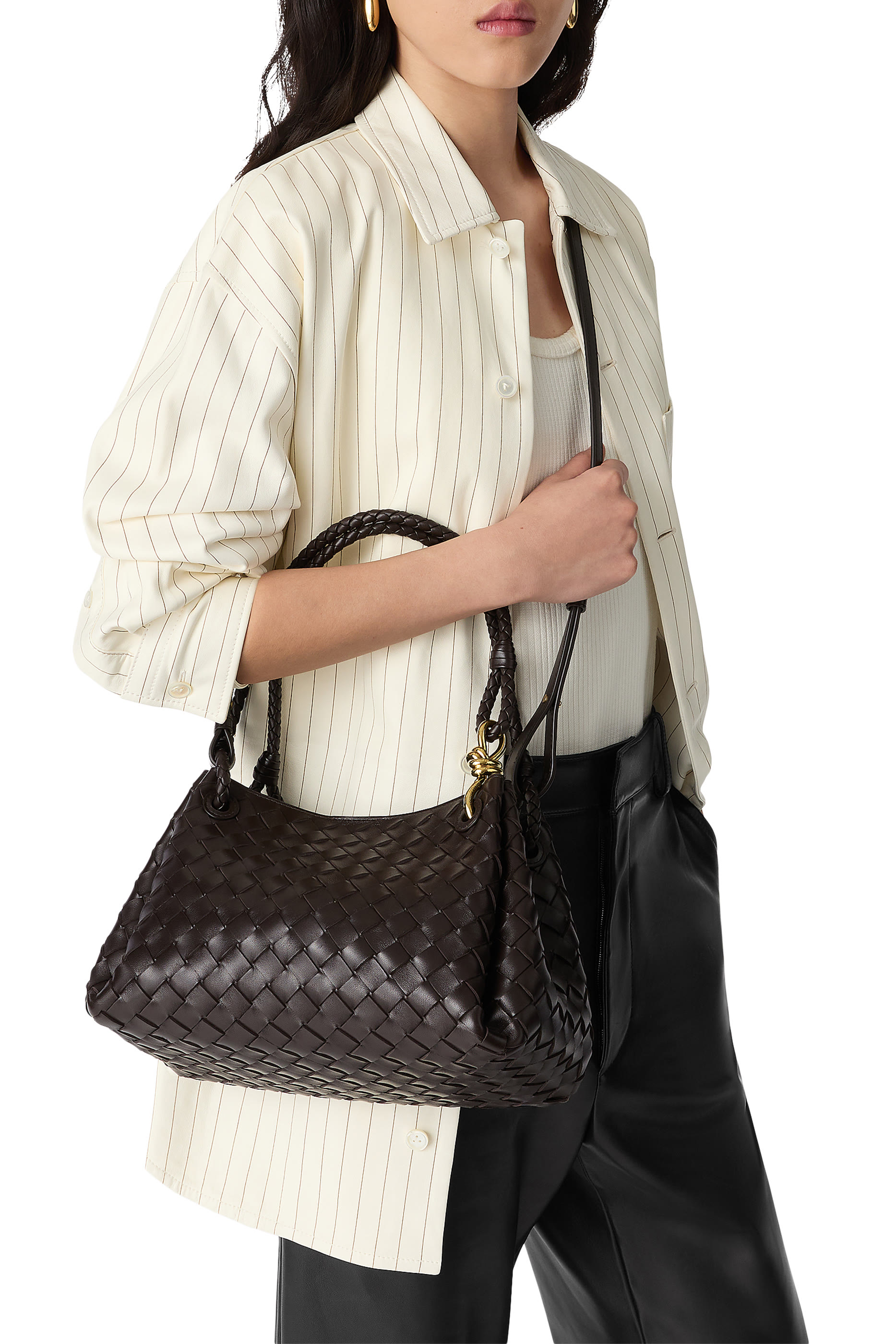 Intrecciato Large Parachute Shoulder Bag