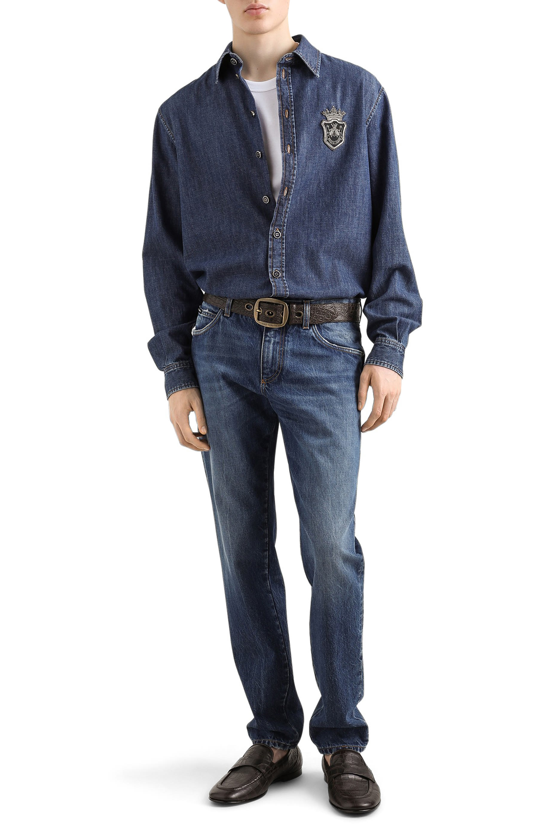 Heraldic Emblem Denim Shirt