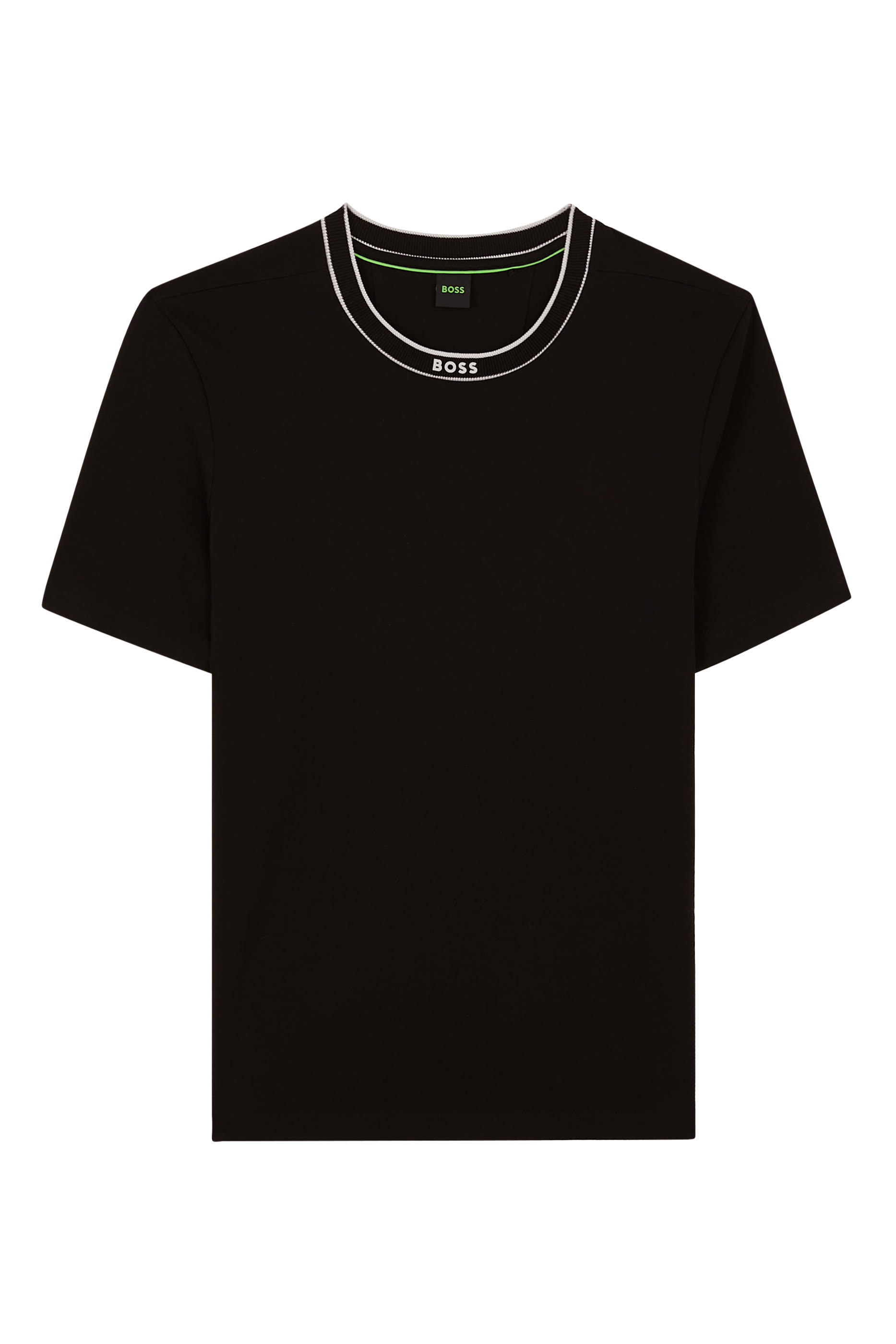 Logo Stripe Collar T-Shirt