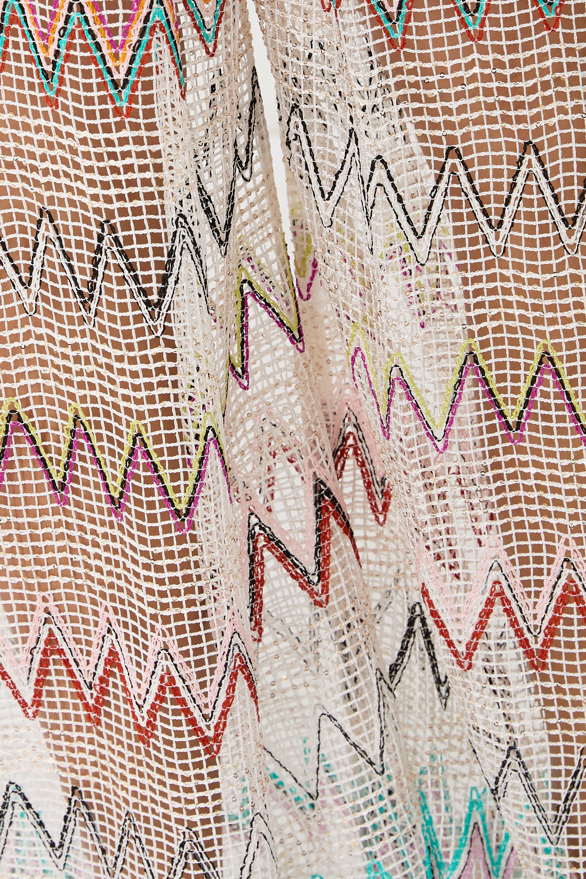 Mare Chevron Net Sequinned Wide-Leg Pants