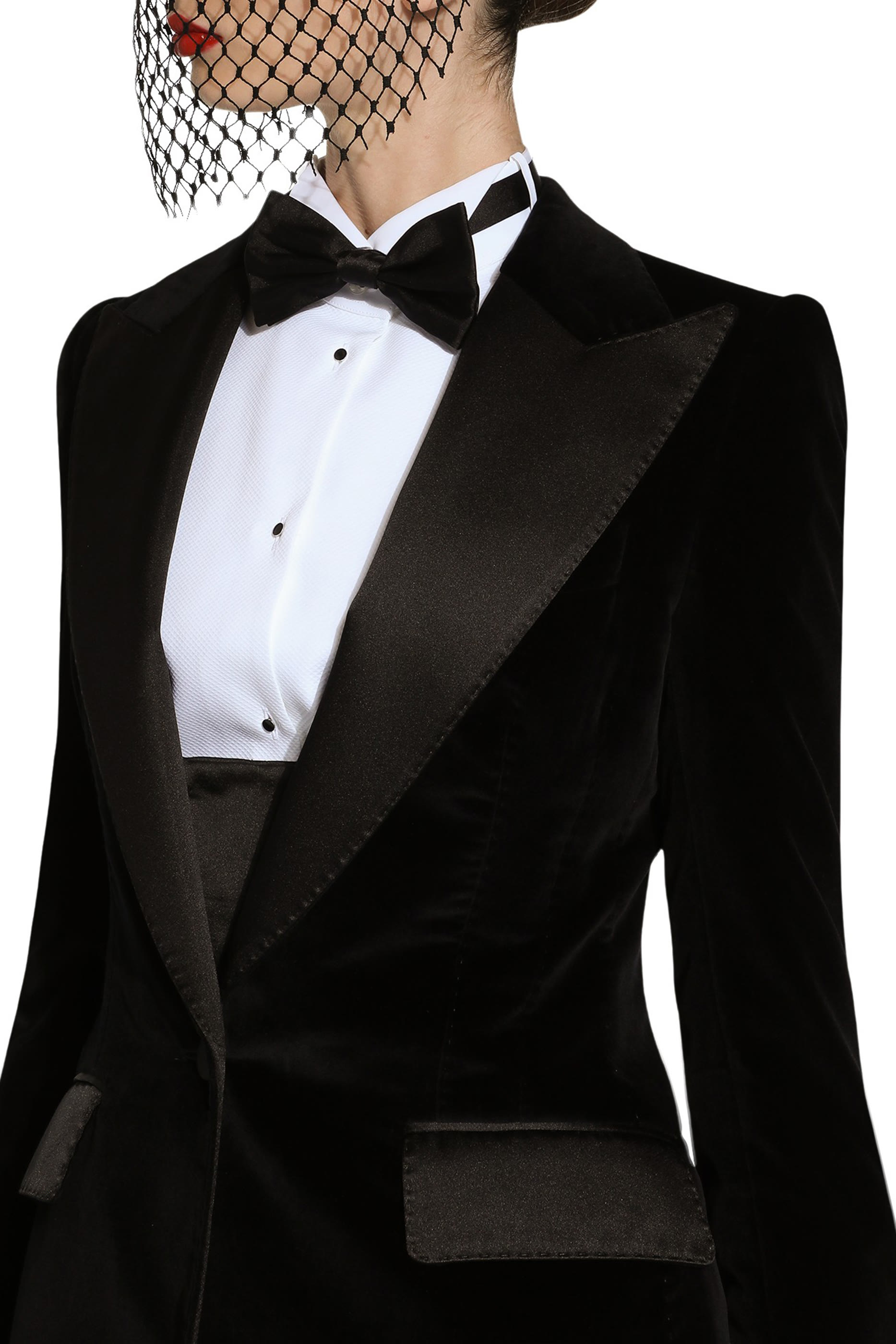 Single-Breasted Velvet Turlington Tuxedo Jacket