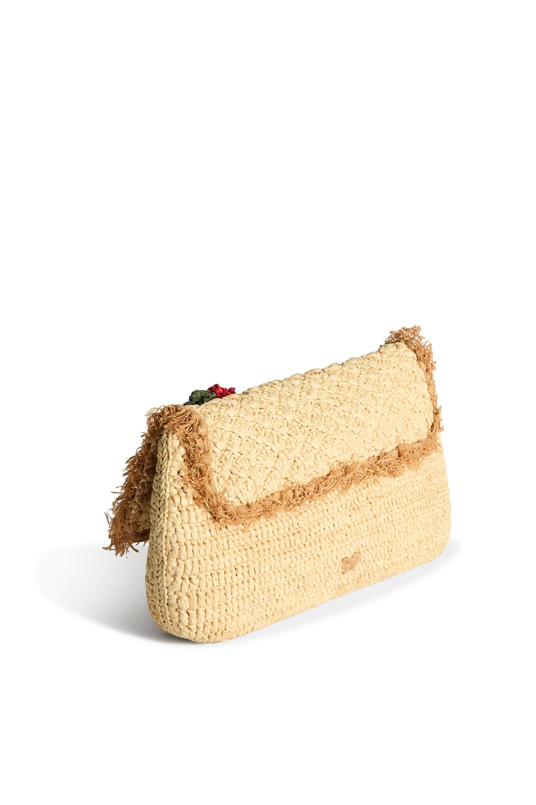 Raffia Cactus Clutch Bag
