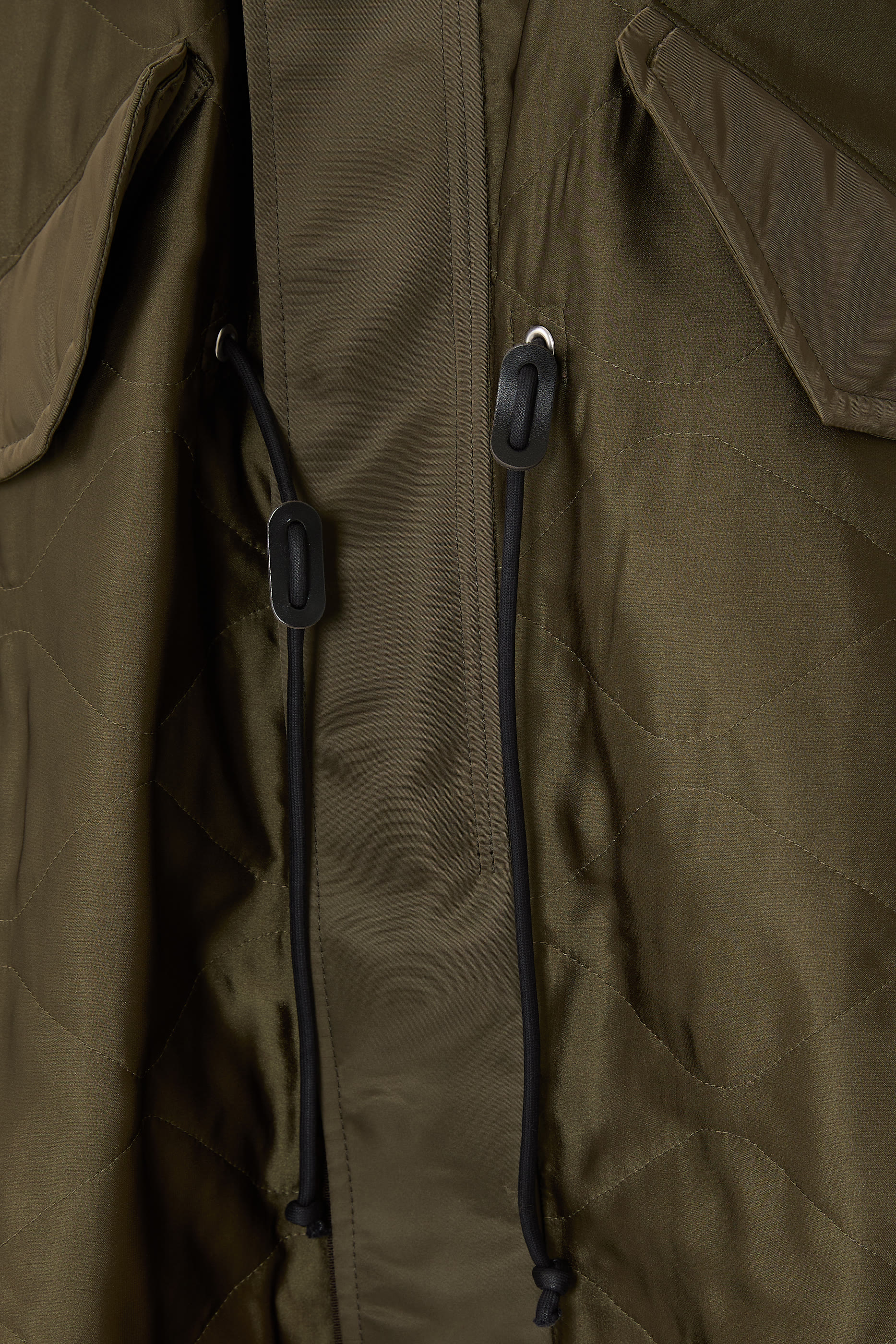 Quilted Satin Hooded Vest 