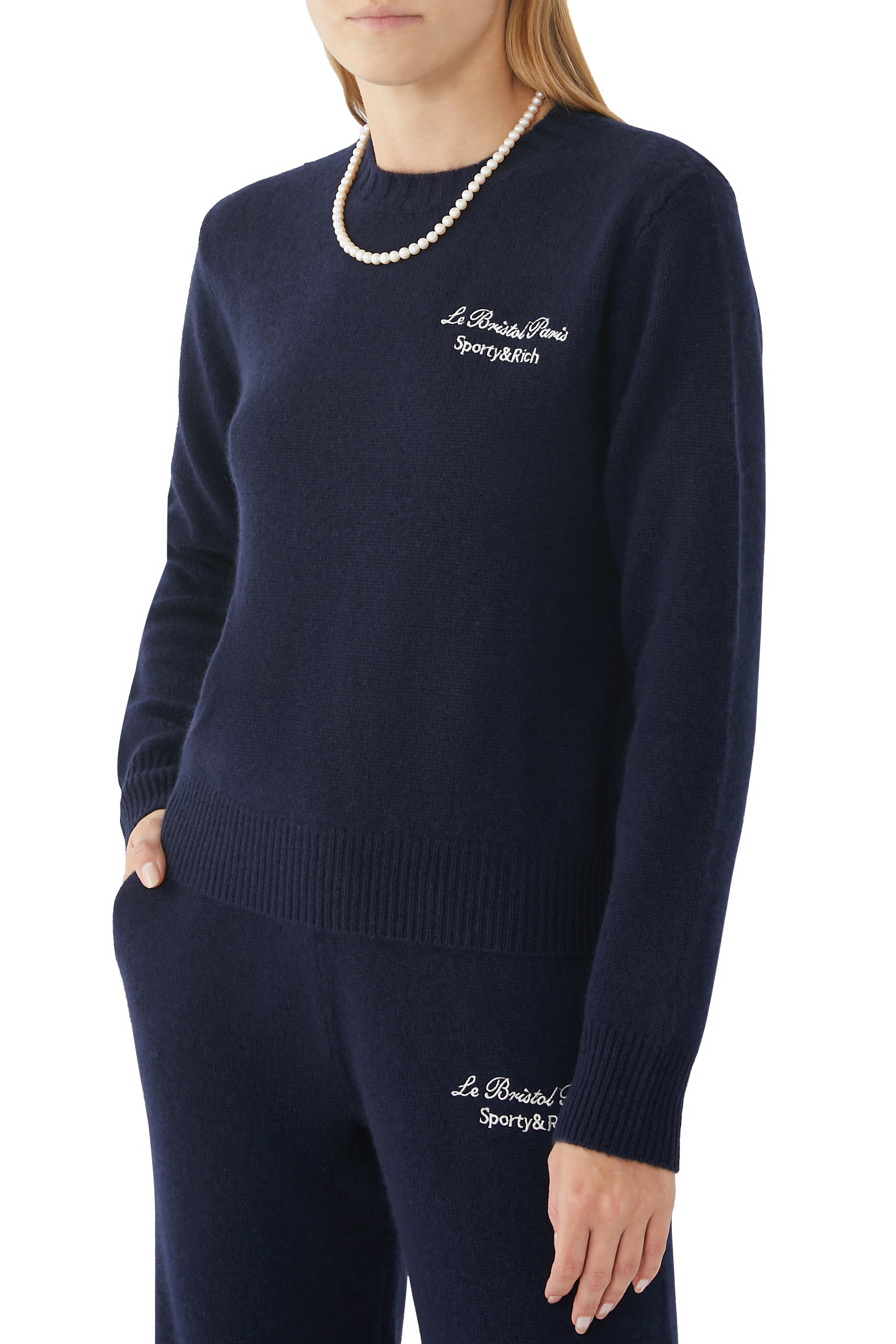 Sporty & Rich&nbsp;x Le Bristol Paris Faubourg Cashmere Sweater