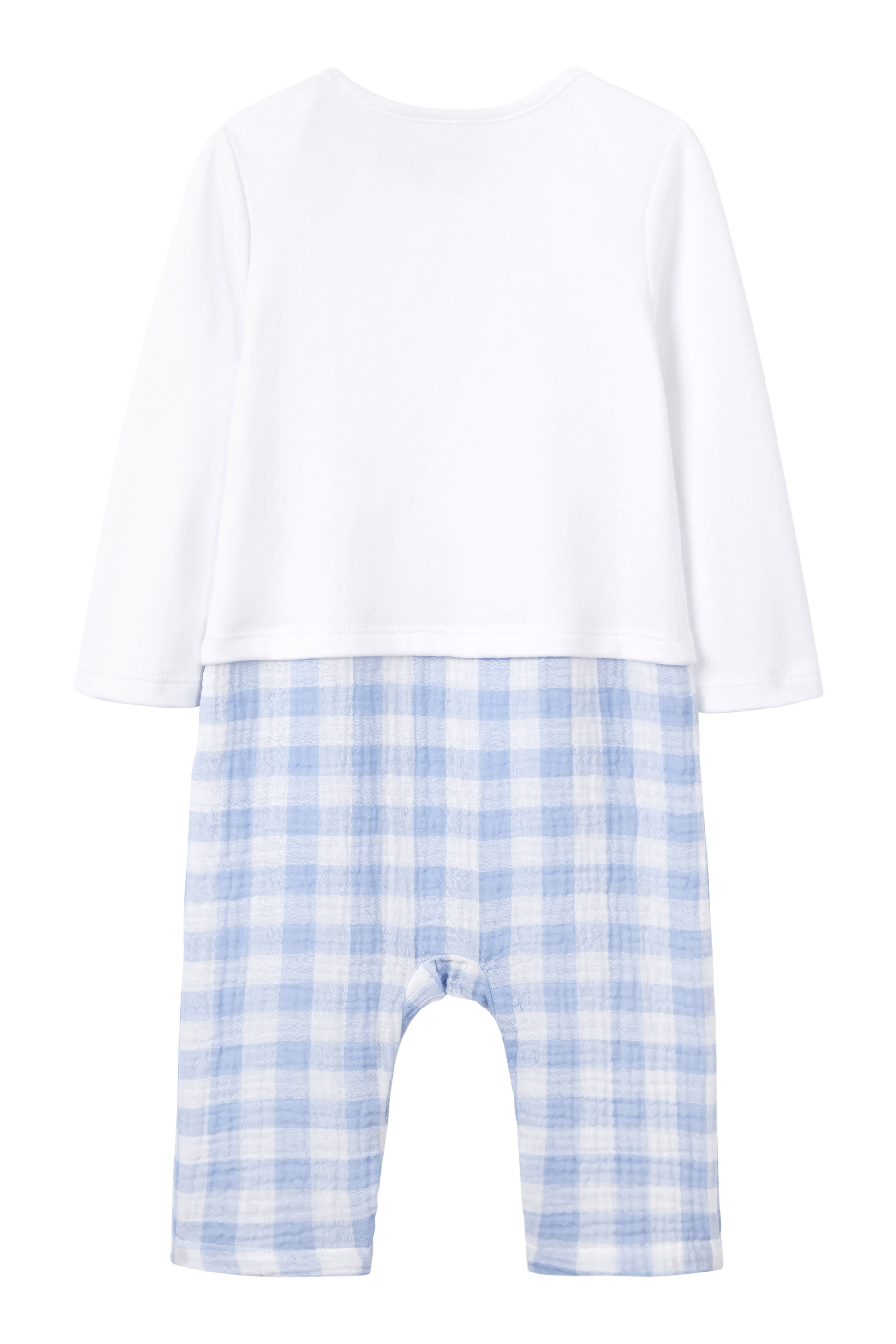 Kids Up in the Air Gingham Mock Top Sleepsuit