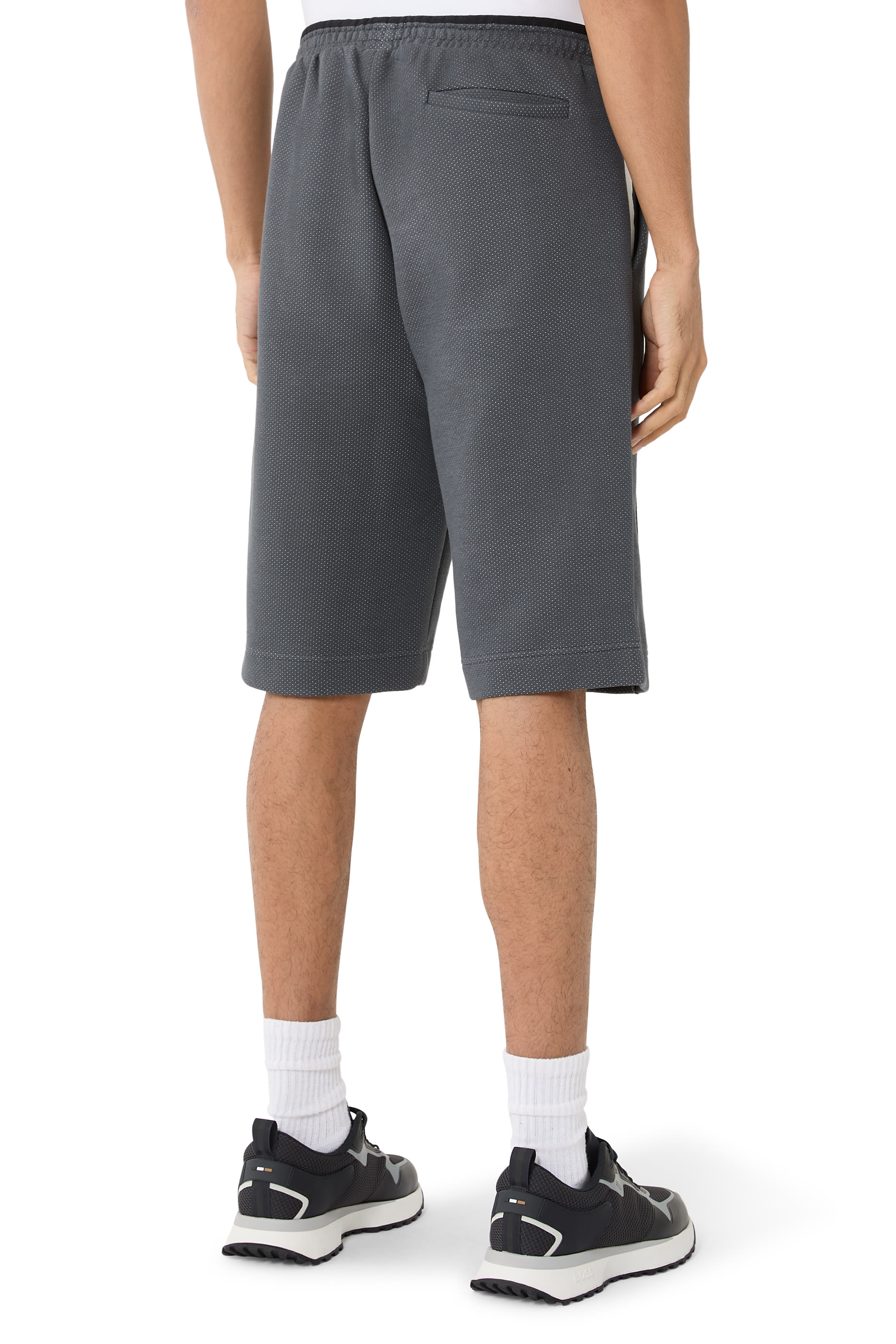 Quilted Jacquard Relaxed-Fit Shorts