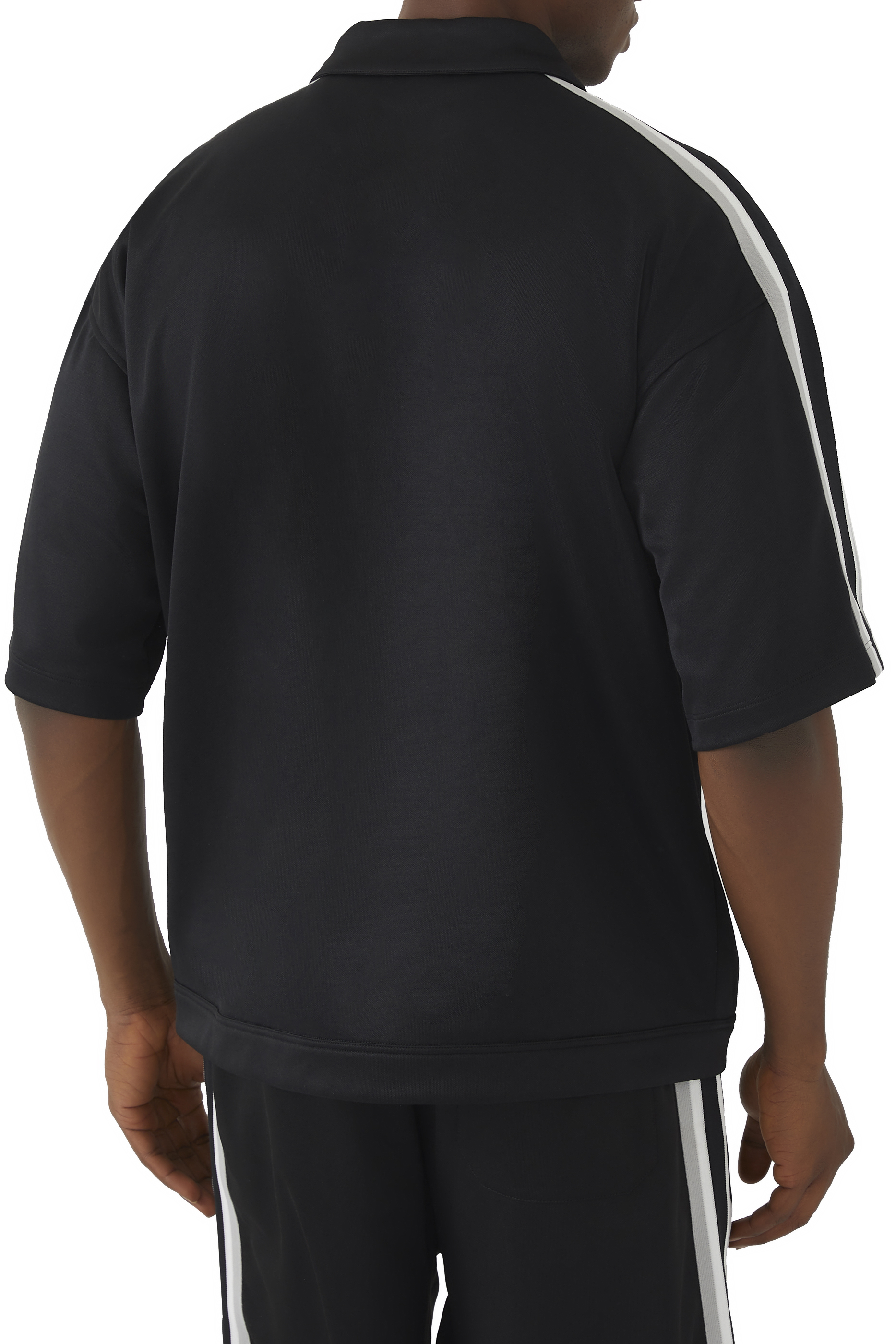 Valentino Garavani VLogo Short Sleeve Zip-Up Polo