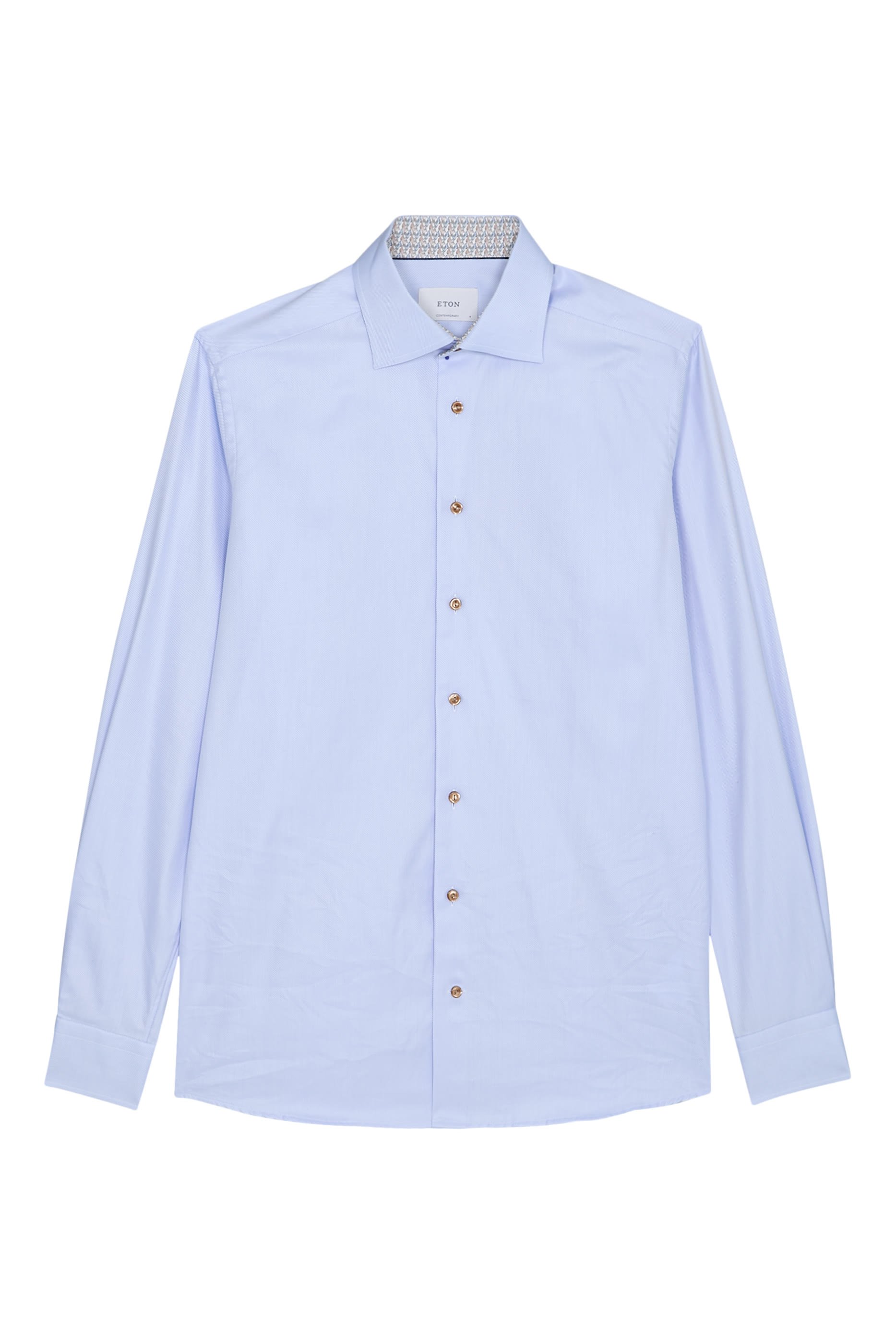 Geometric Effect Textured Twill Shirt