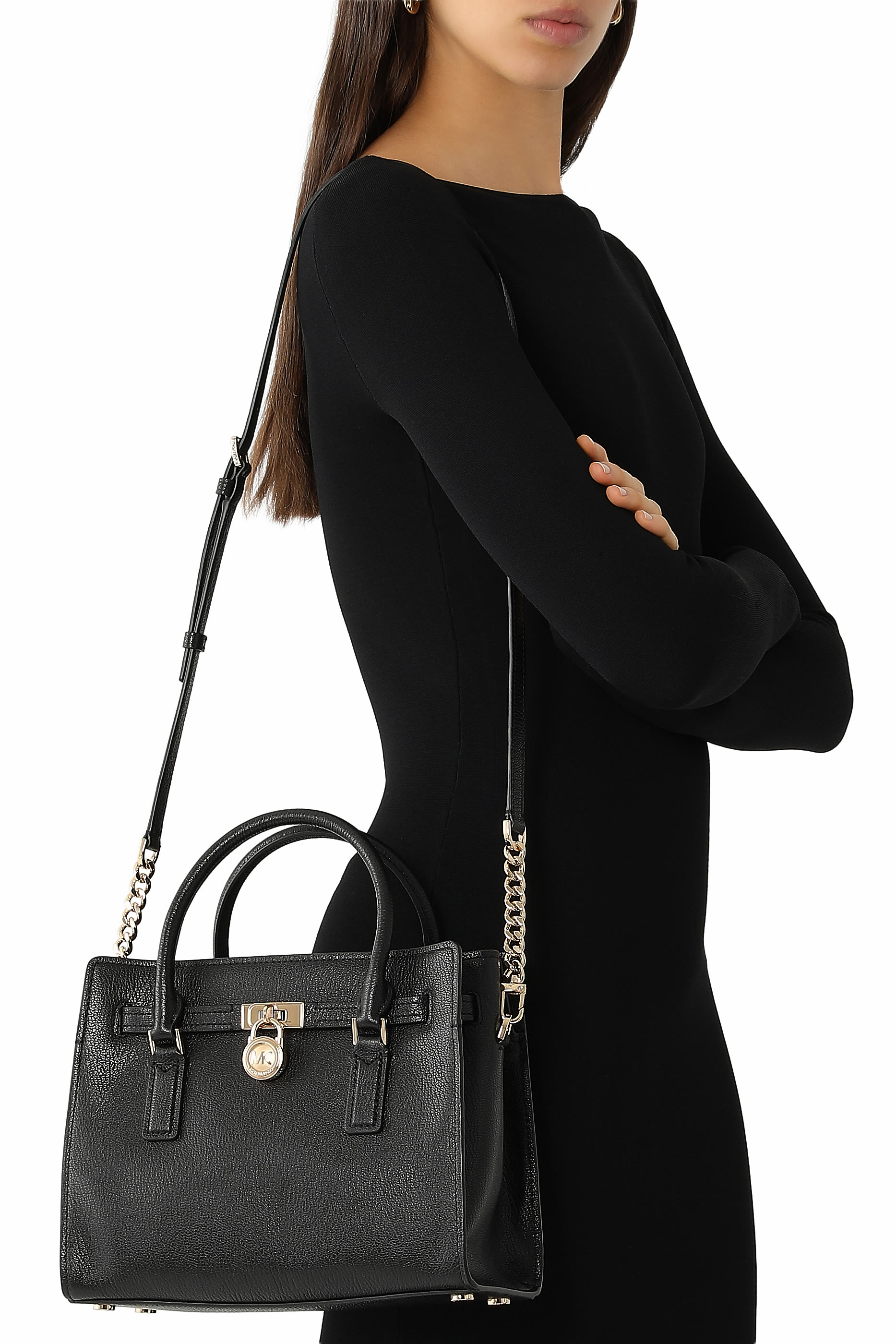 Hamilton Small Tote Bag in Pebbled Leather 