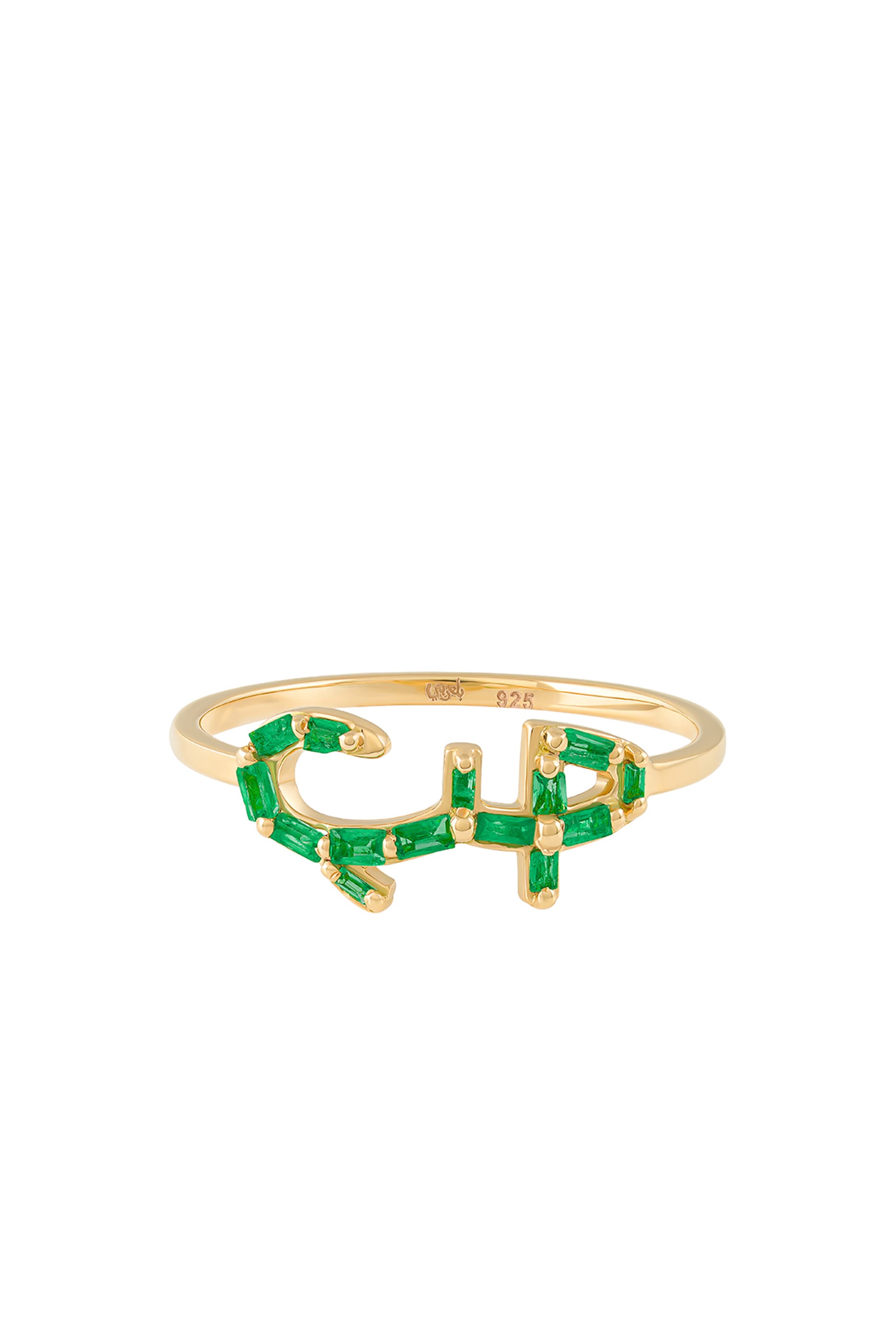 HOBB &ldquo;Love&rdquo; Ring, 18K Yellow Gold & Emerald