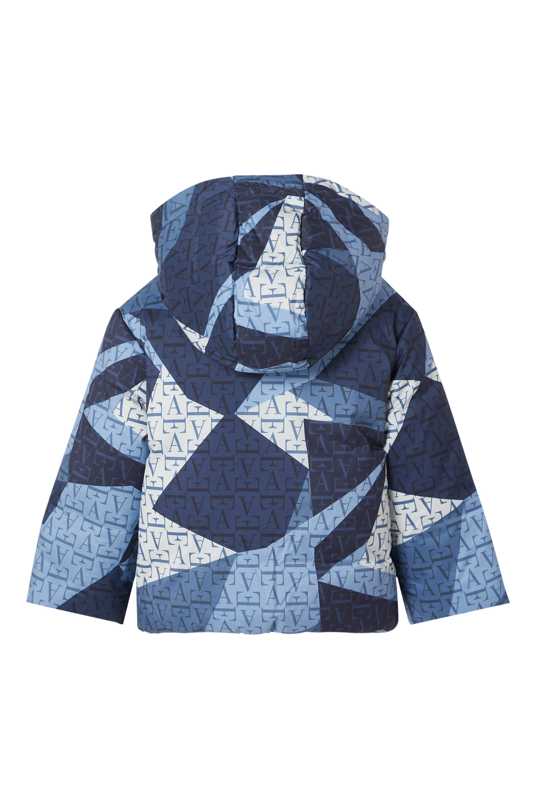 Kids Geometric Pattern Down Coat