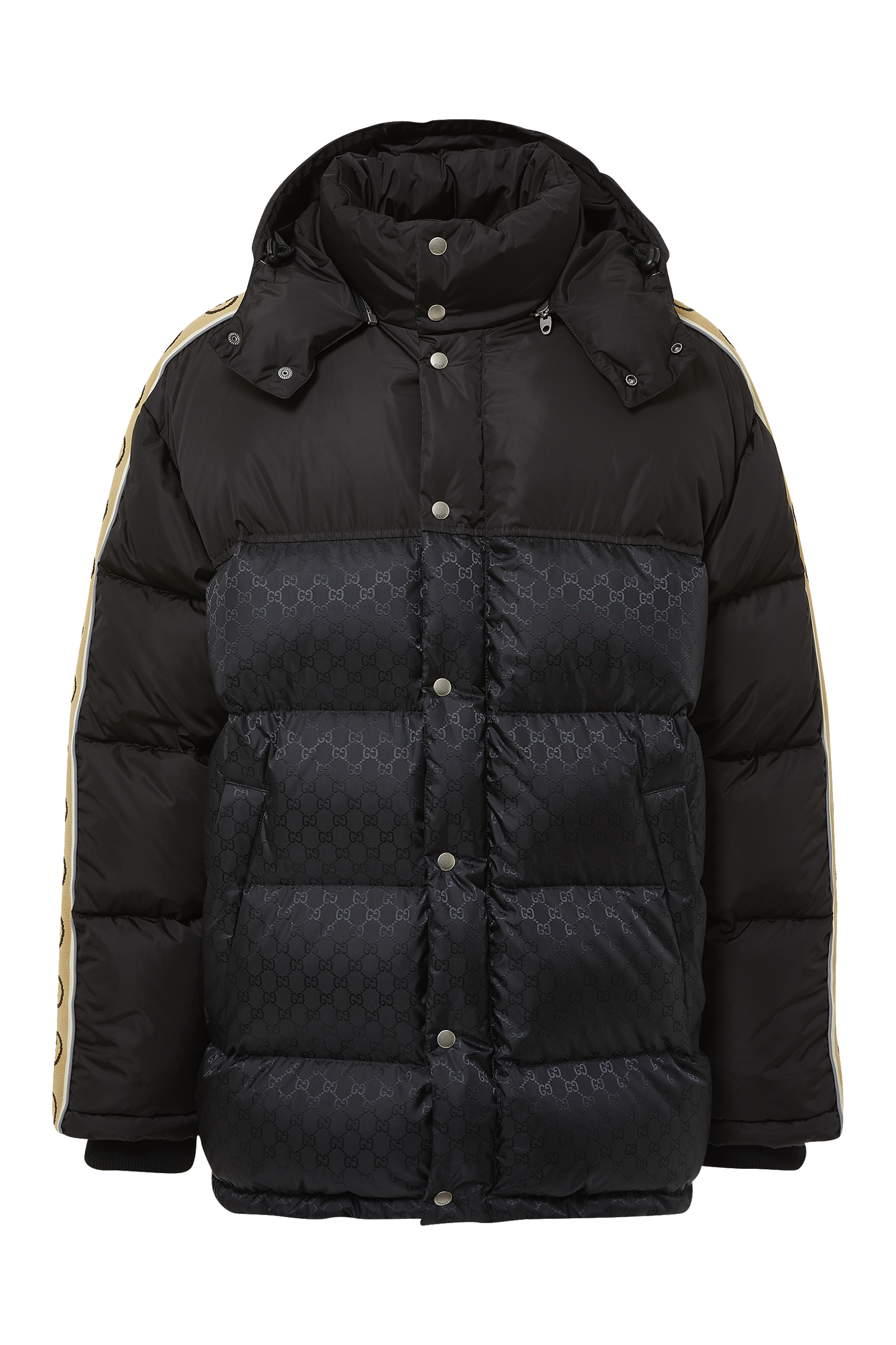 GG Jacquard Nylon Padded Coat