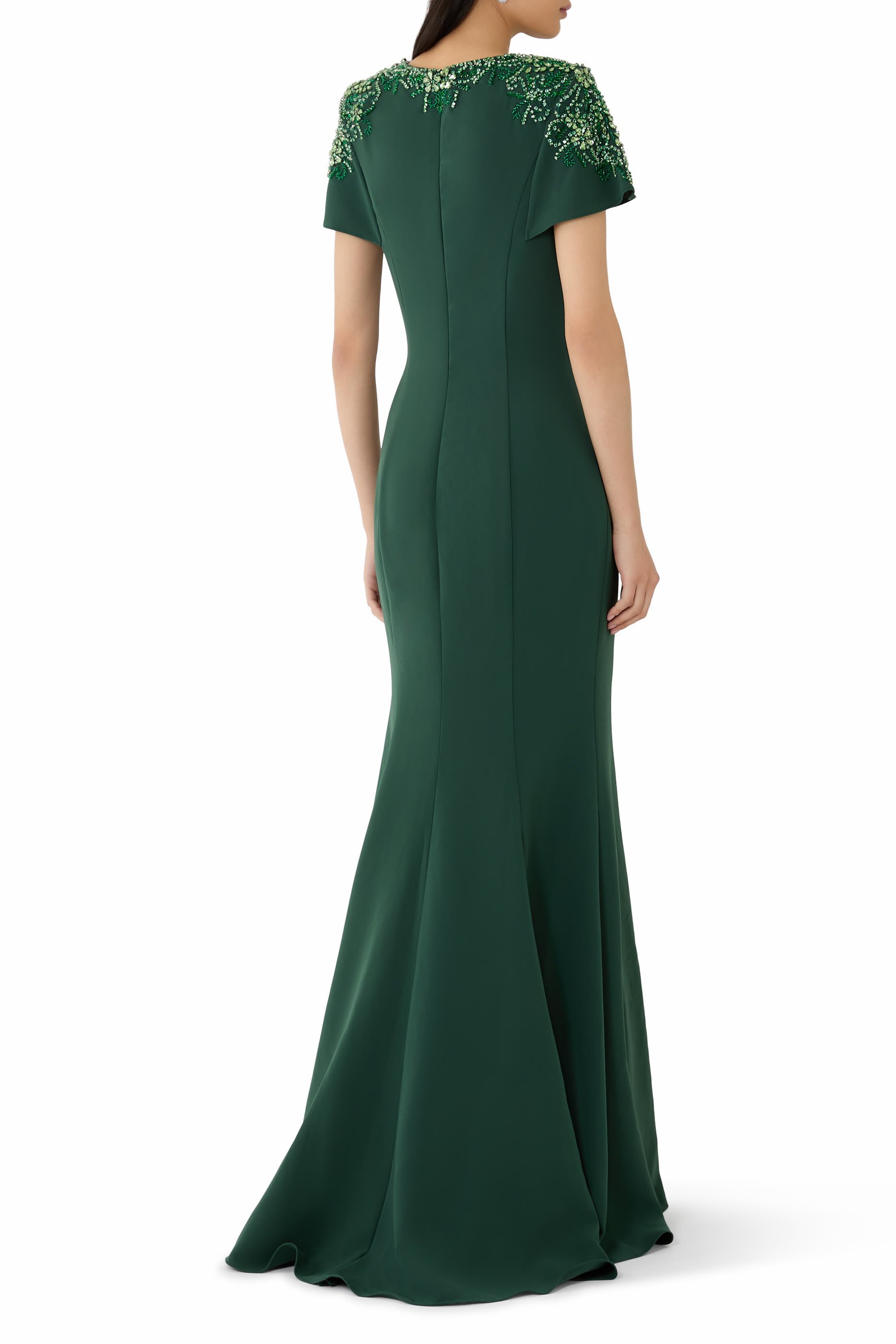 Beaded Mermaid Evening Gown