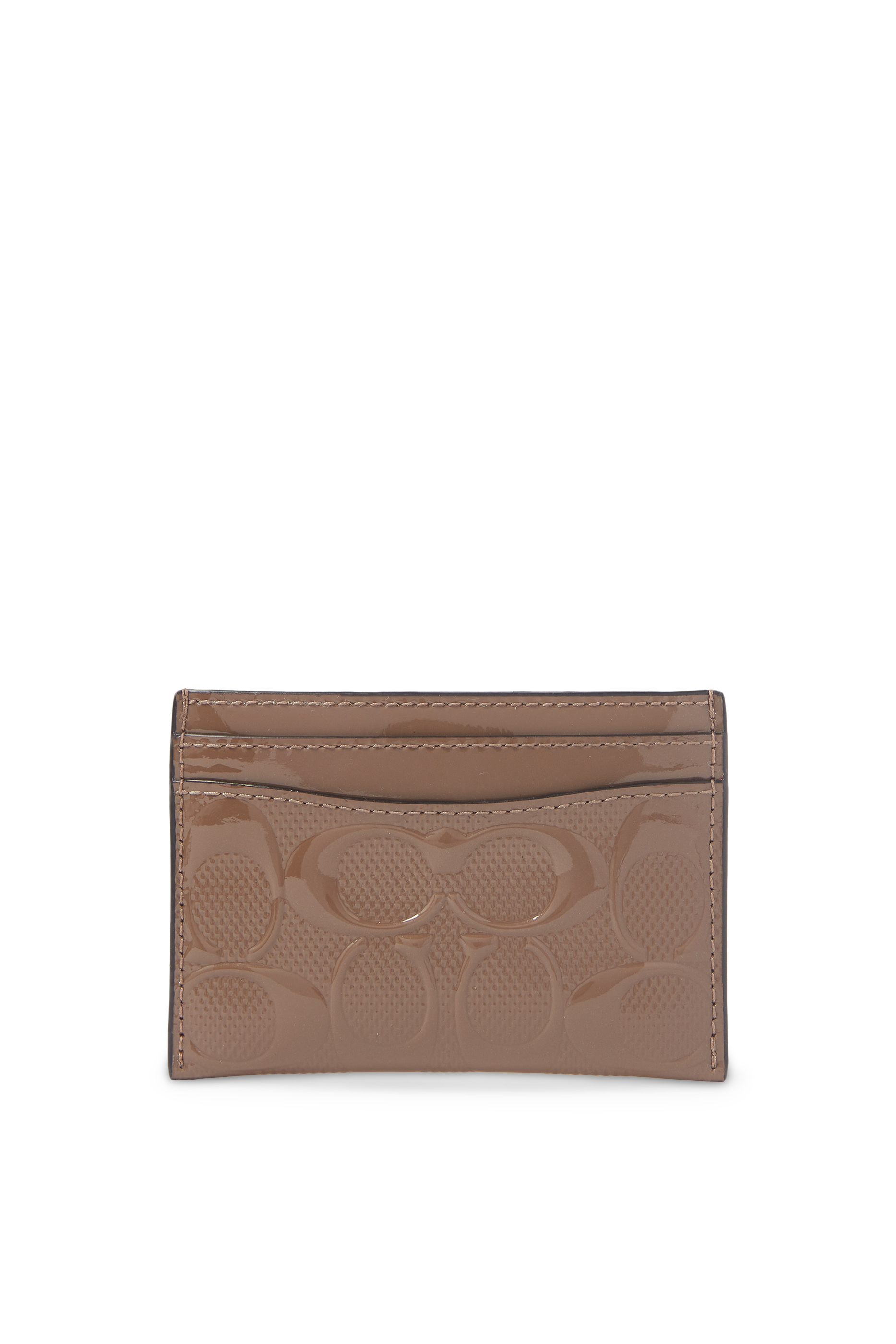 Slim Signature Leather Card Case