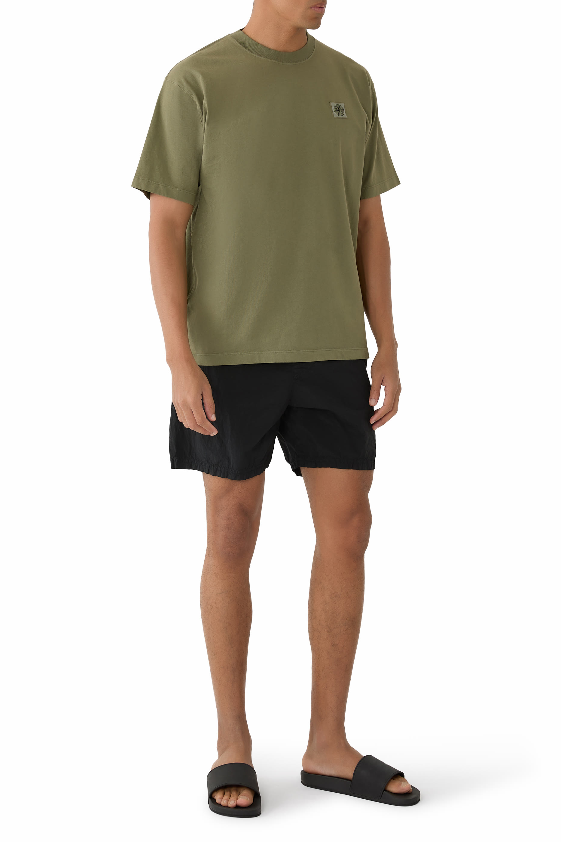 Compass-Patch Swim Shorts