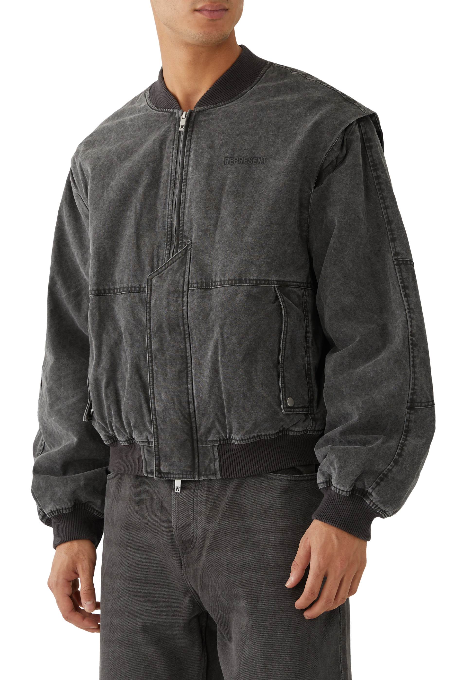 Inset Sleeves Bomber Jacket