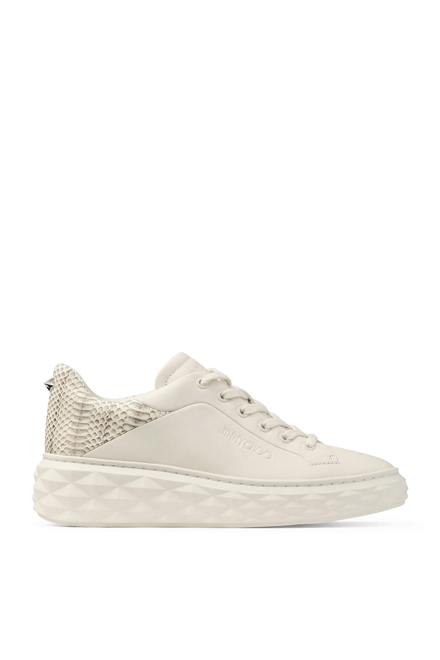  Diamond Maxi F II Latte Nappa Leather Pearl Trainers