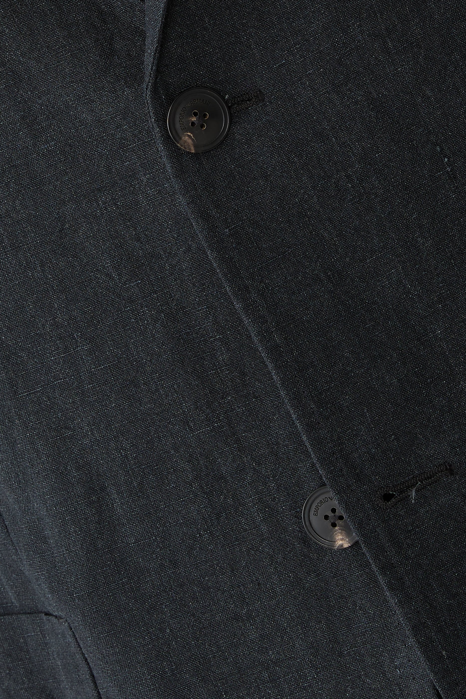 Single-Breasted Washed Linen Jacket