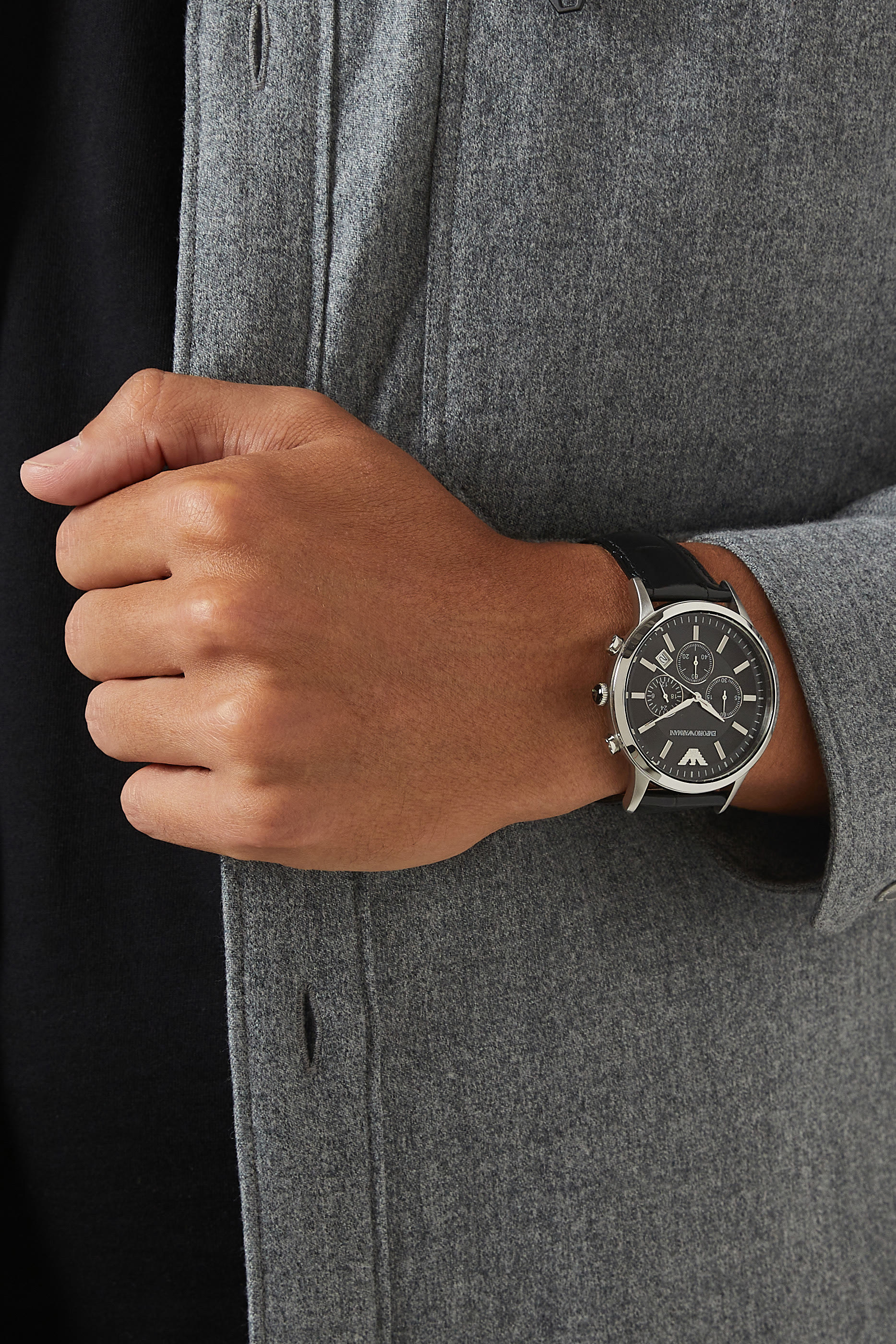 Renato 43mm Chronograph Leather Watch