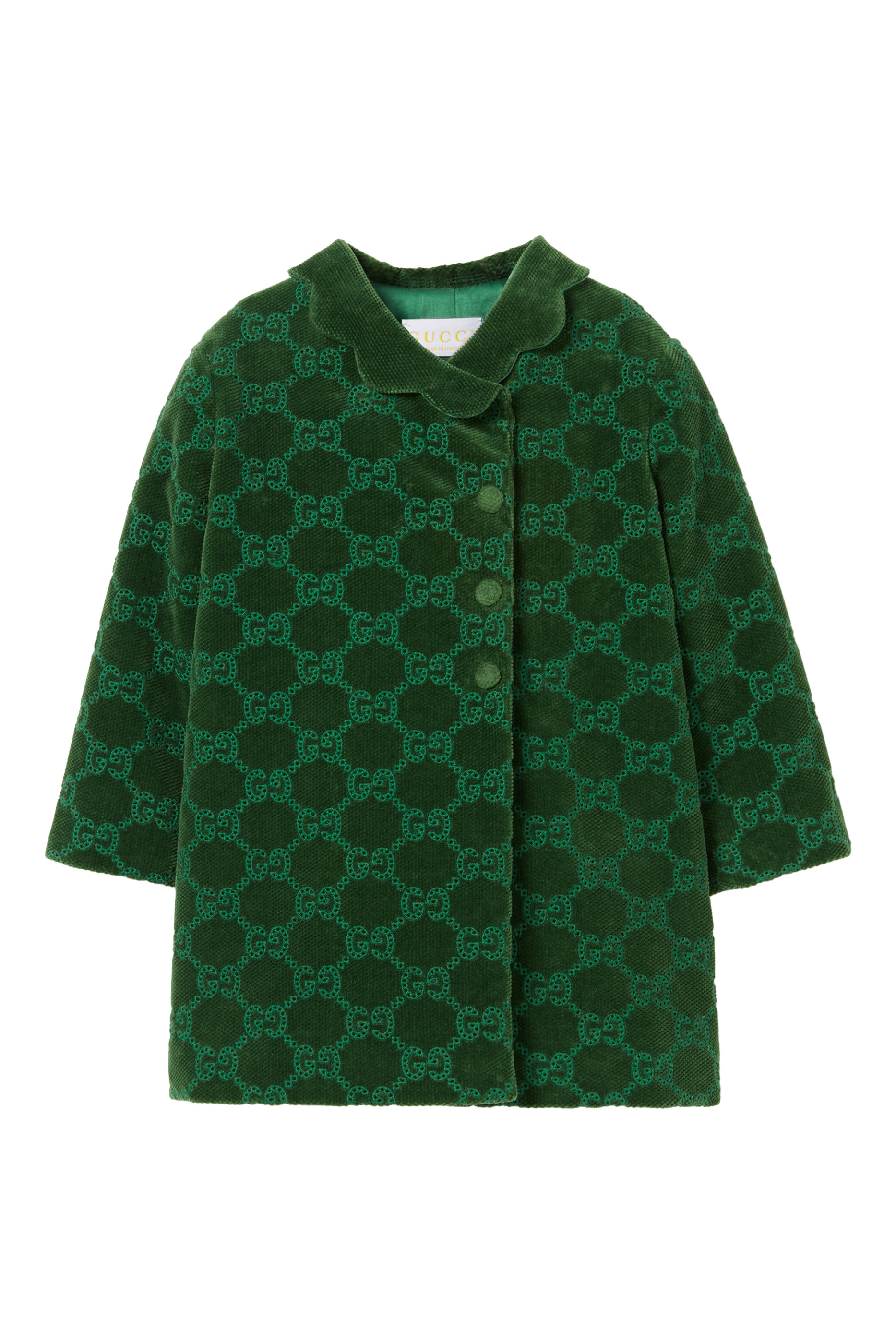 Kids GG Cotton Velvet Coat