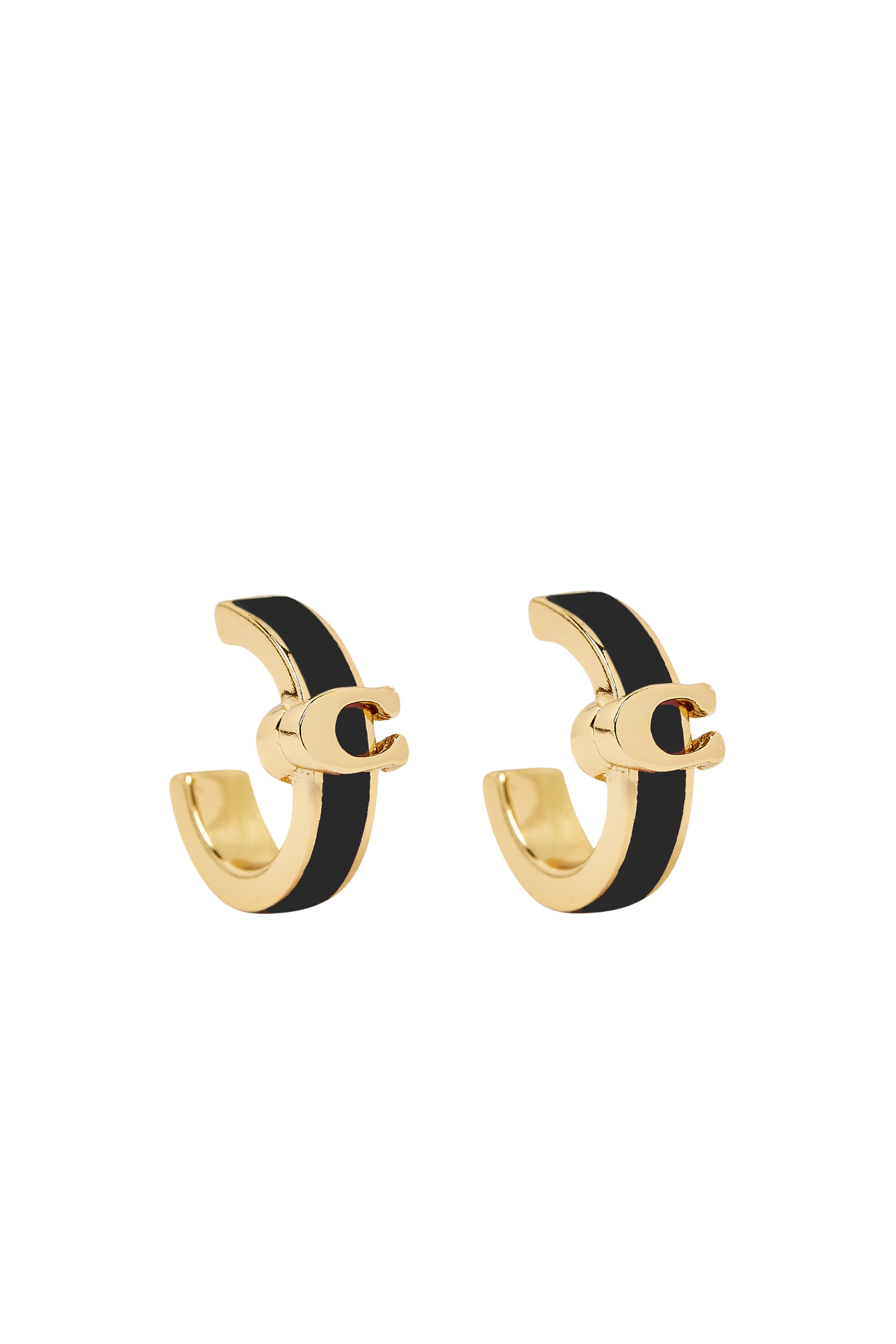  Enamel C Huggie Earrings 