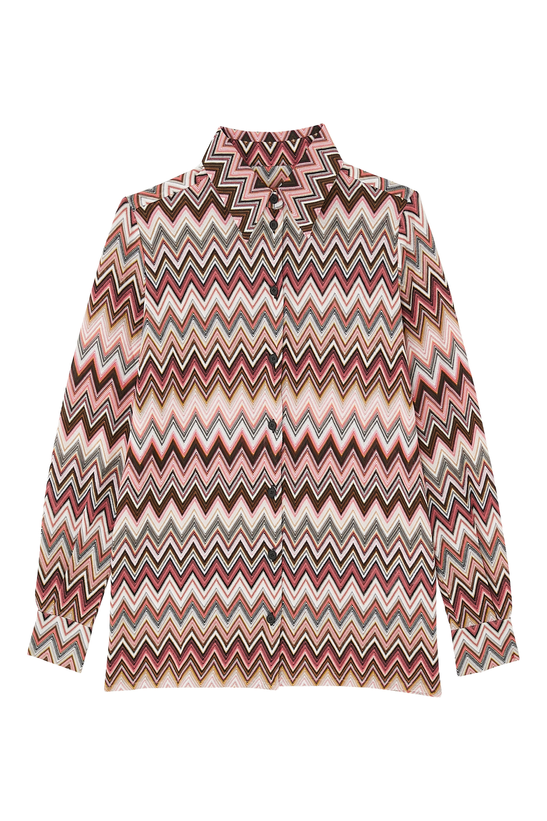 Zig Zag Raschel Long Sleeve Shirt