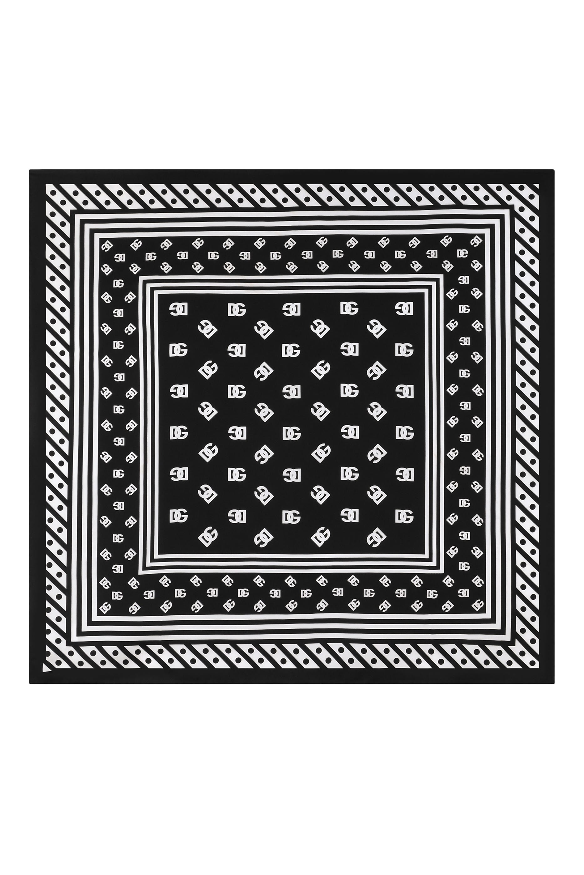 All-Over DG Logo Print Twill Scarf
