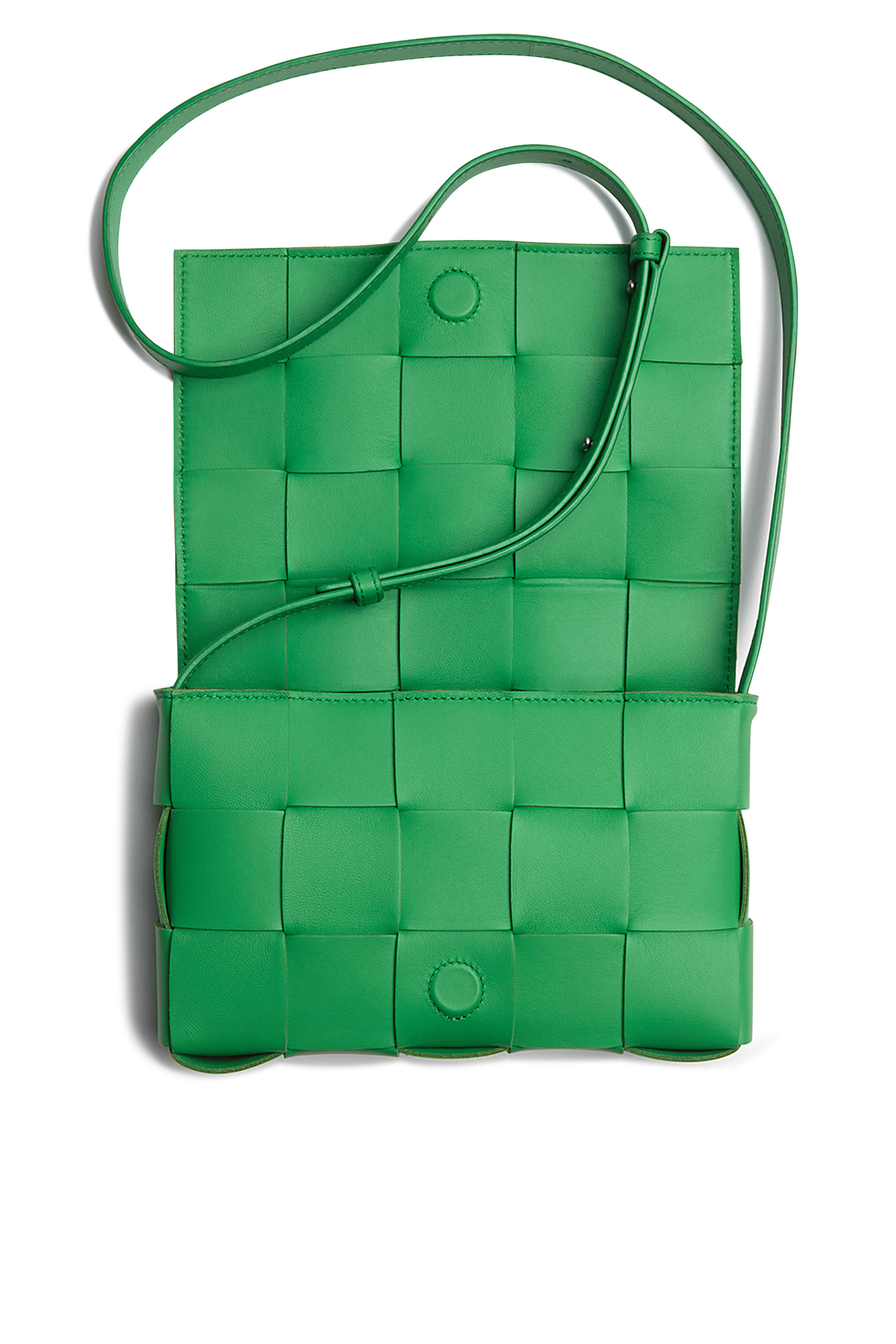 Intrecciato Leather Cassette Bag