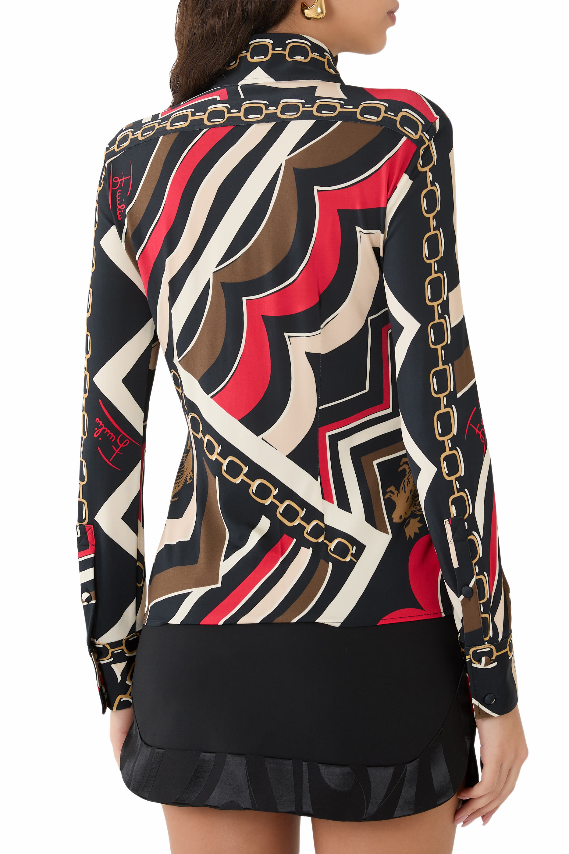 Printed Satin Jersey Shirt