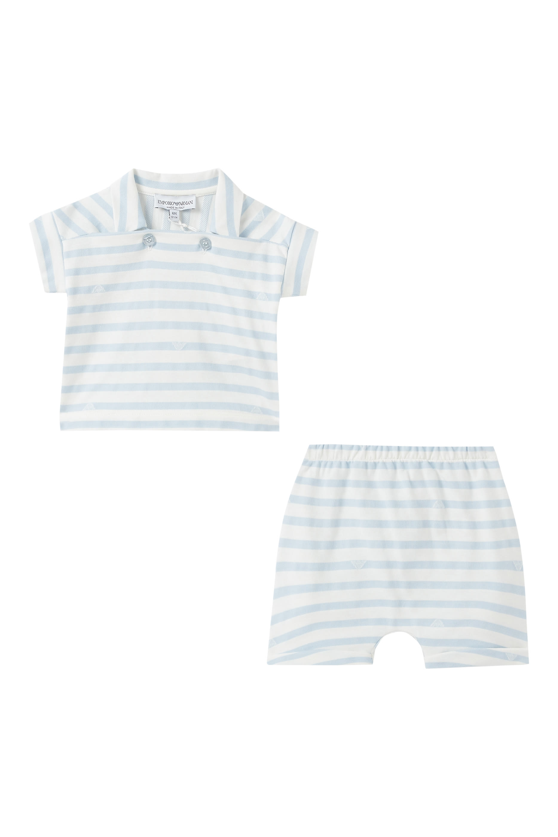 Kids Striped Polo & Shorts Set