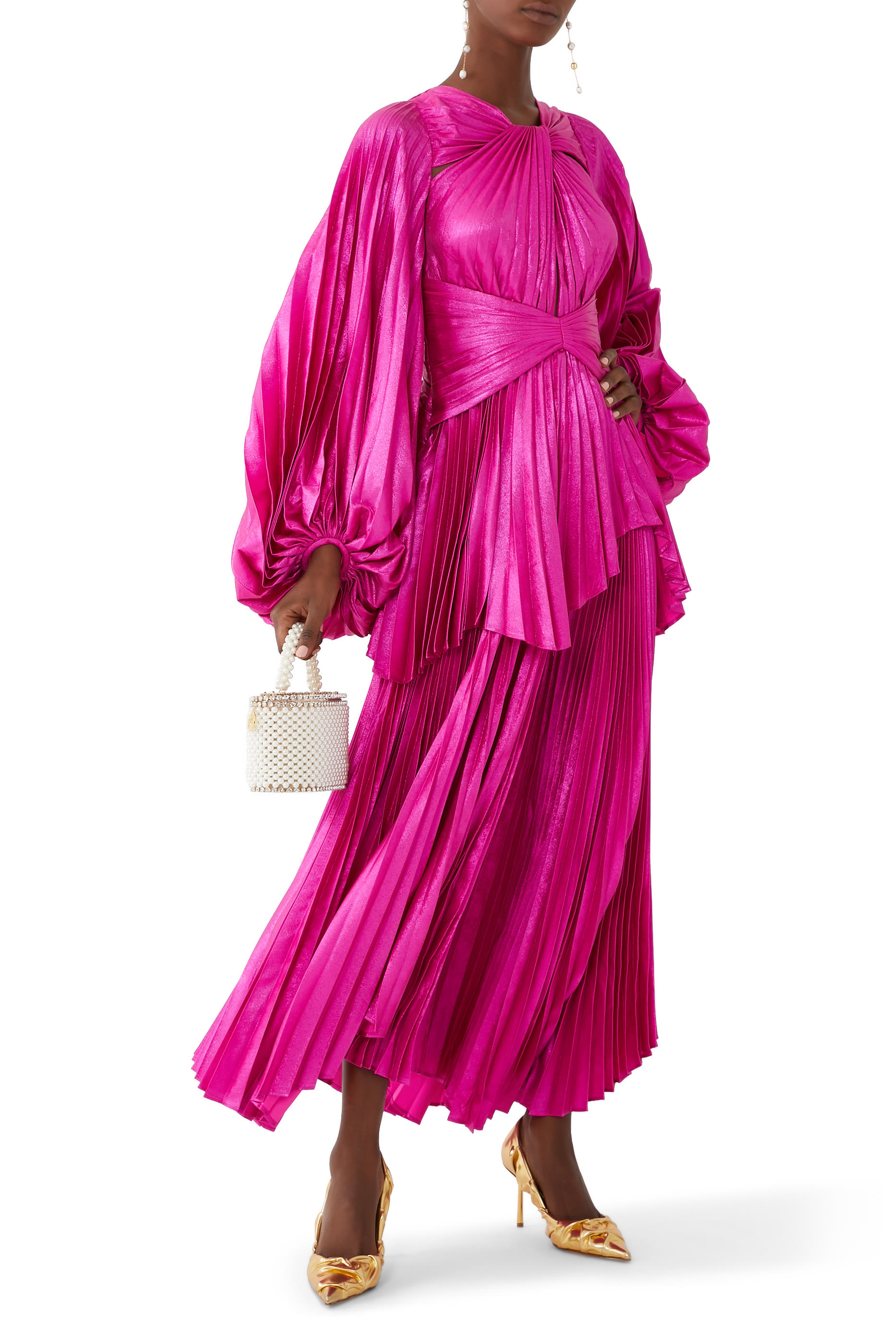 Rosella Puff-Sleeve Maxi Dress